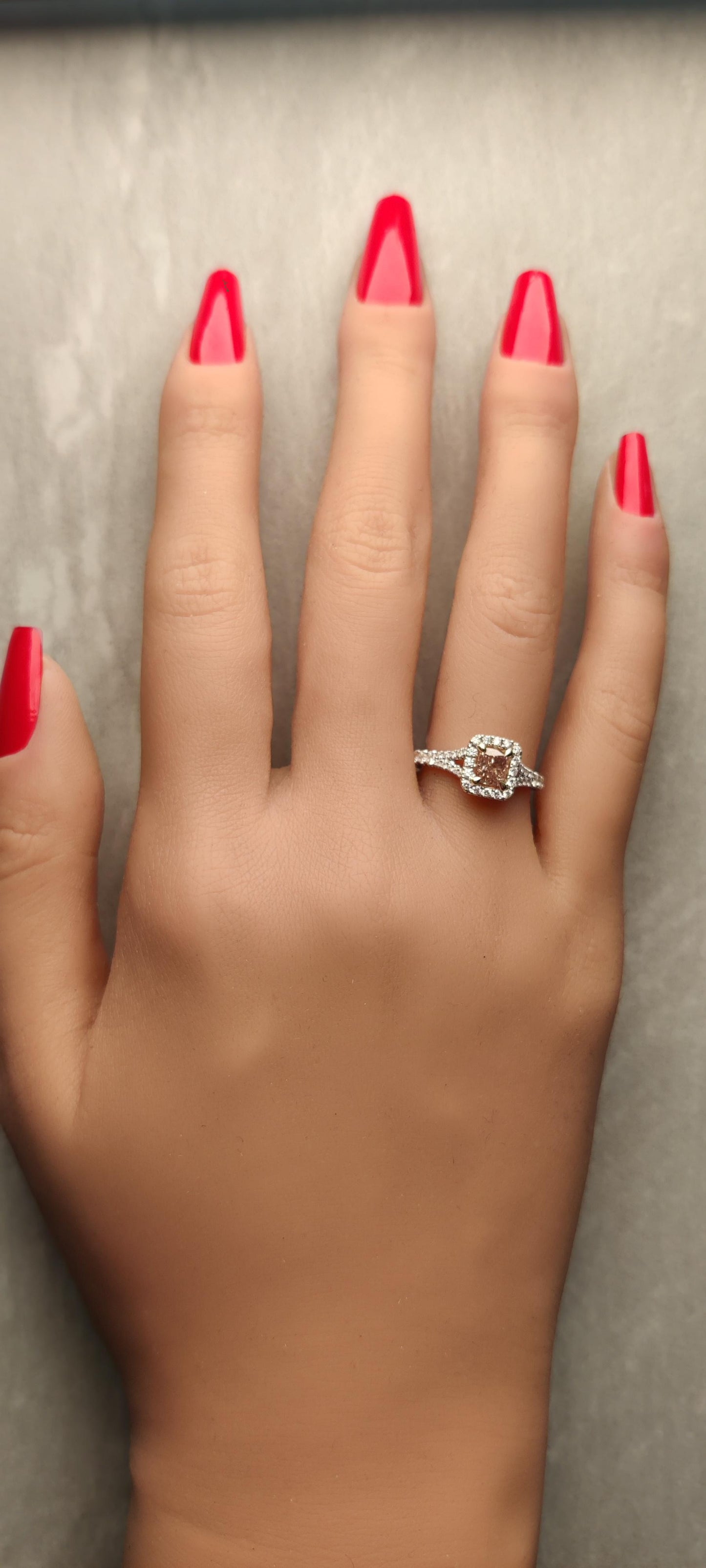 GIA Certified Natural Yellow Brown Diamond 1.04 Carat TW Gold Cocktail Ring