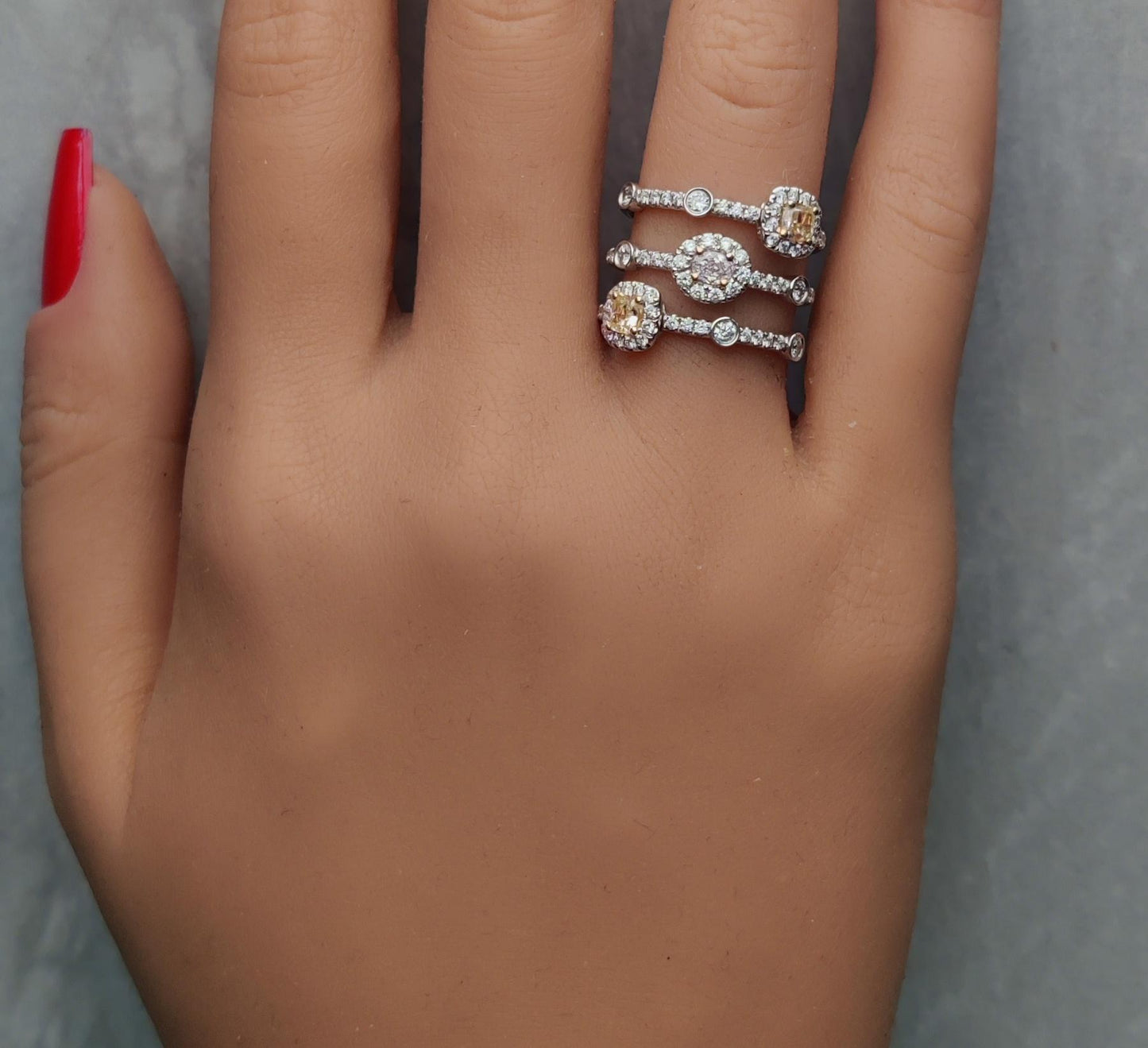 GIA Certified Natural Pink Oval Diamond 1.34 Carat TW Gold Cocktail Ring