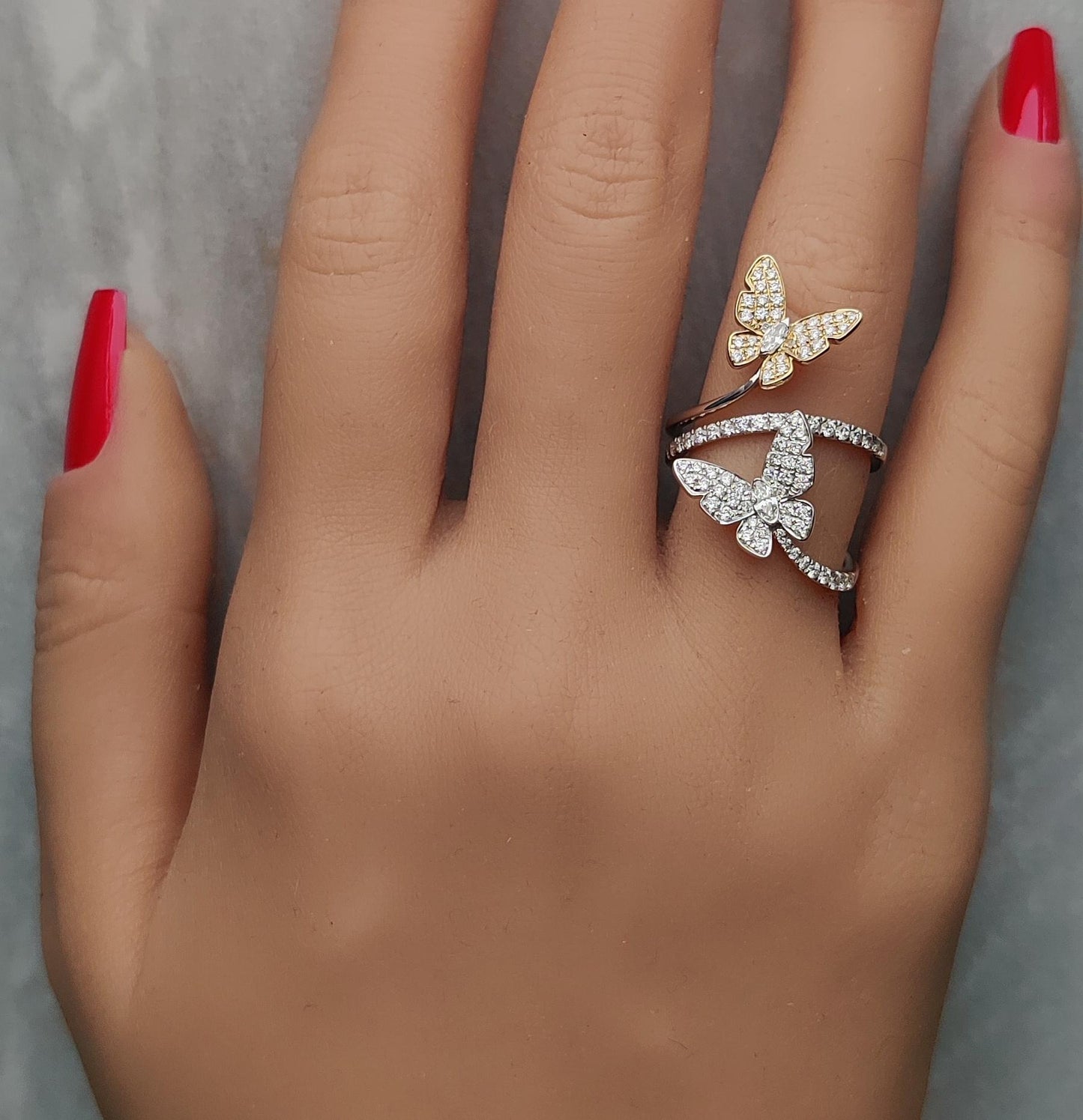 Natural White Marquise Diamond 0.88 Carat TW Gold Cocktail Ring