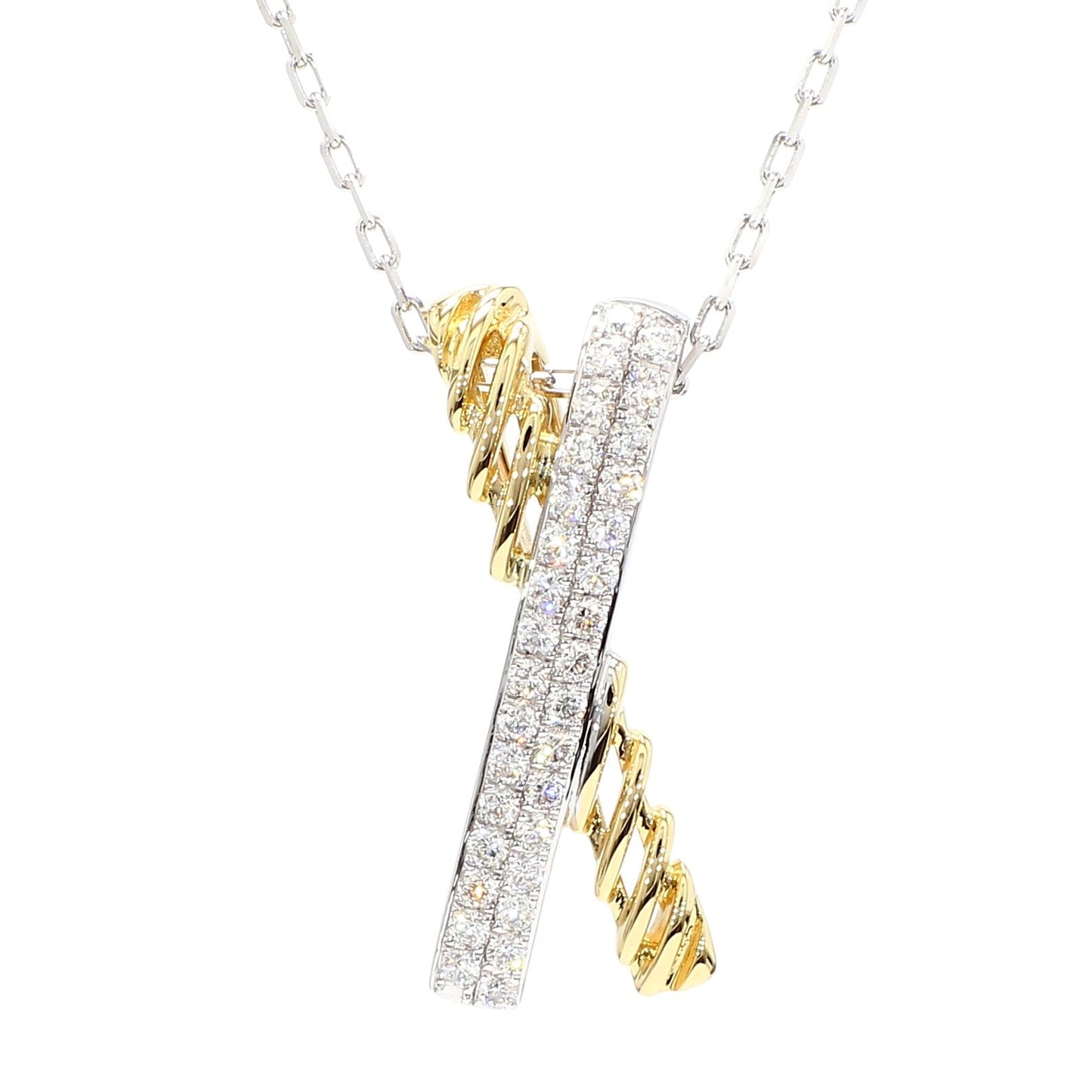 Natural White Round Diamond 0.38 Carat TW Gold Drop Pendant