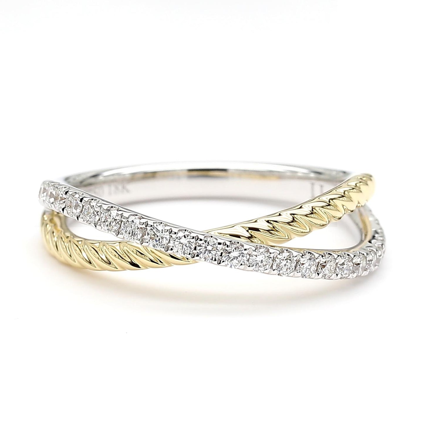 Natural White Round Diamond 0.30 Carat TW Gold Cocktail Band