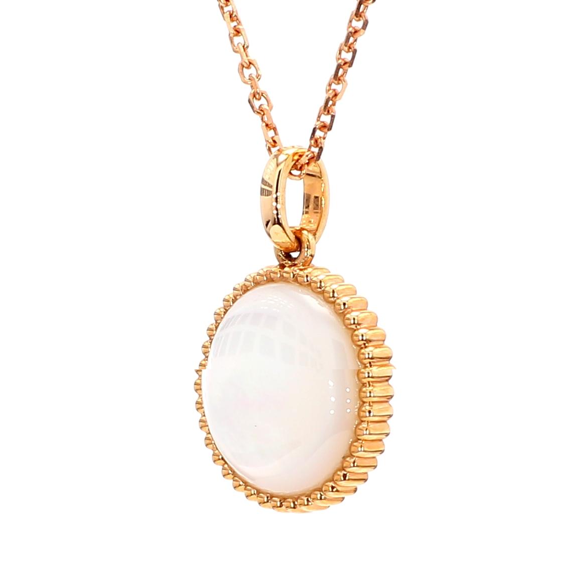 Natural Pearl and White Diamond .60 Carat TW Rose Gold Drop Pendant