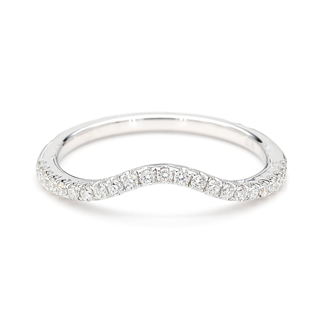 Natural Round White Diamond 0.19 Carat TW Gold Band