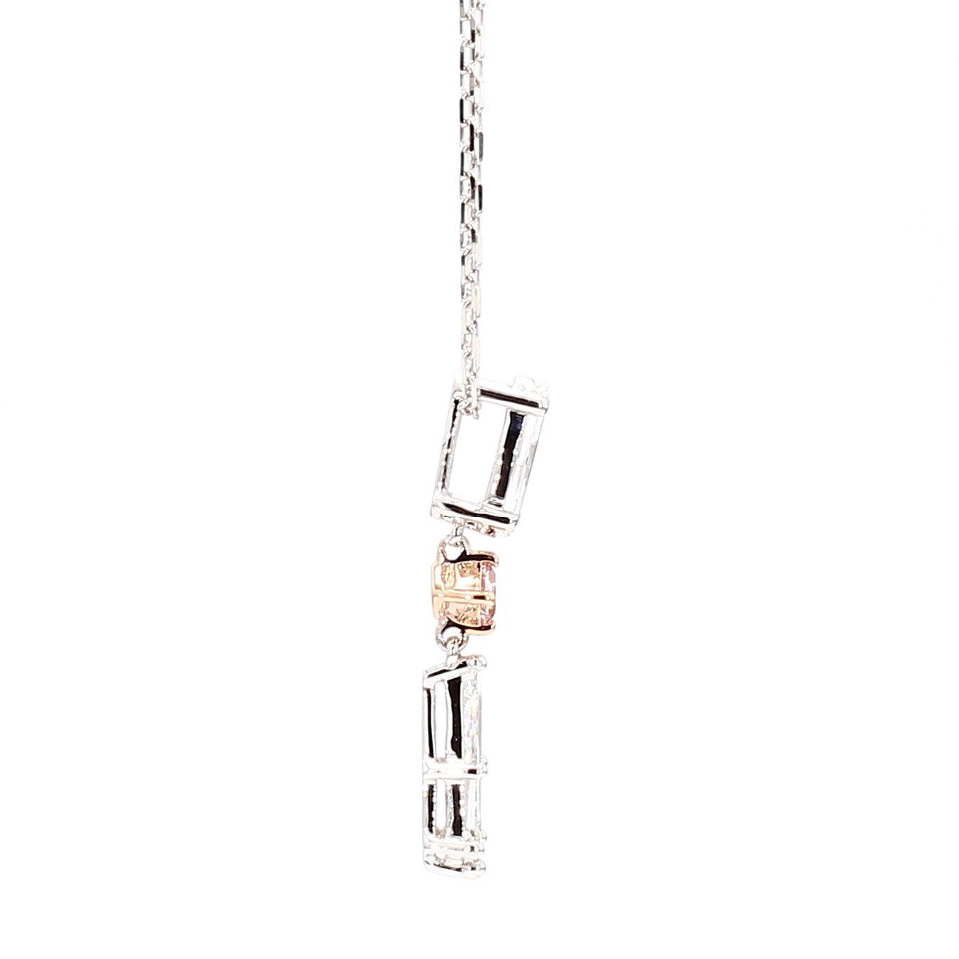 GIA Certified Natural Fancy Pink Cushion Diamond 1.05 Carat TW Gold Pendant