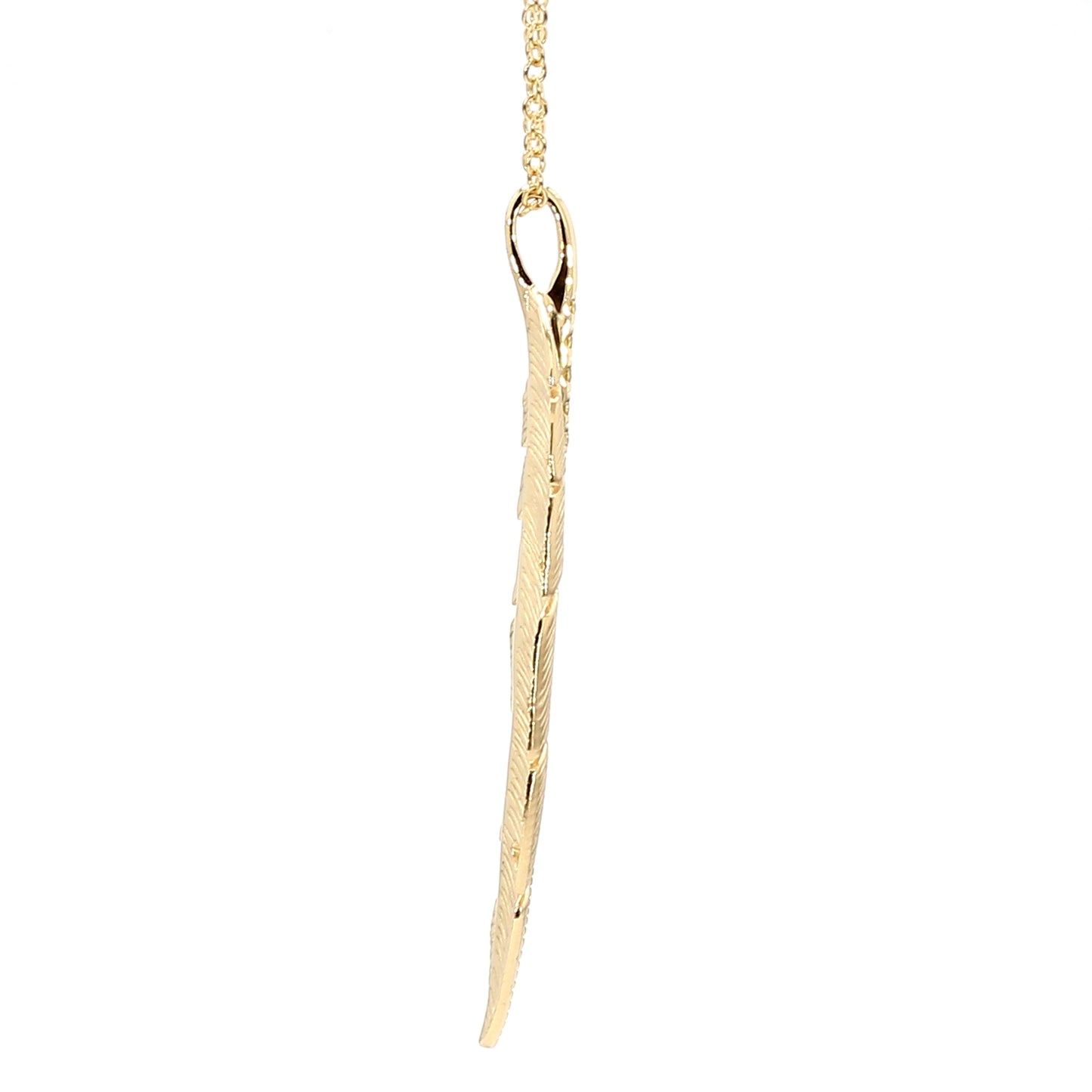 Natural Yellow Round Diamond 0.14 Carat TW Gold Necklace