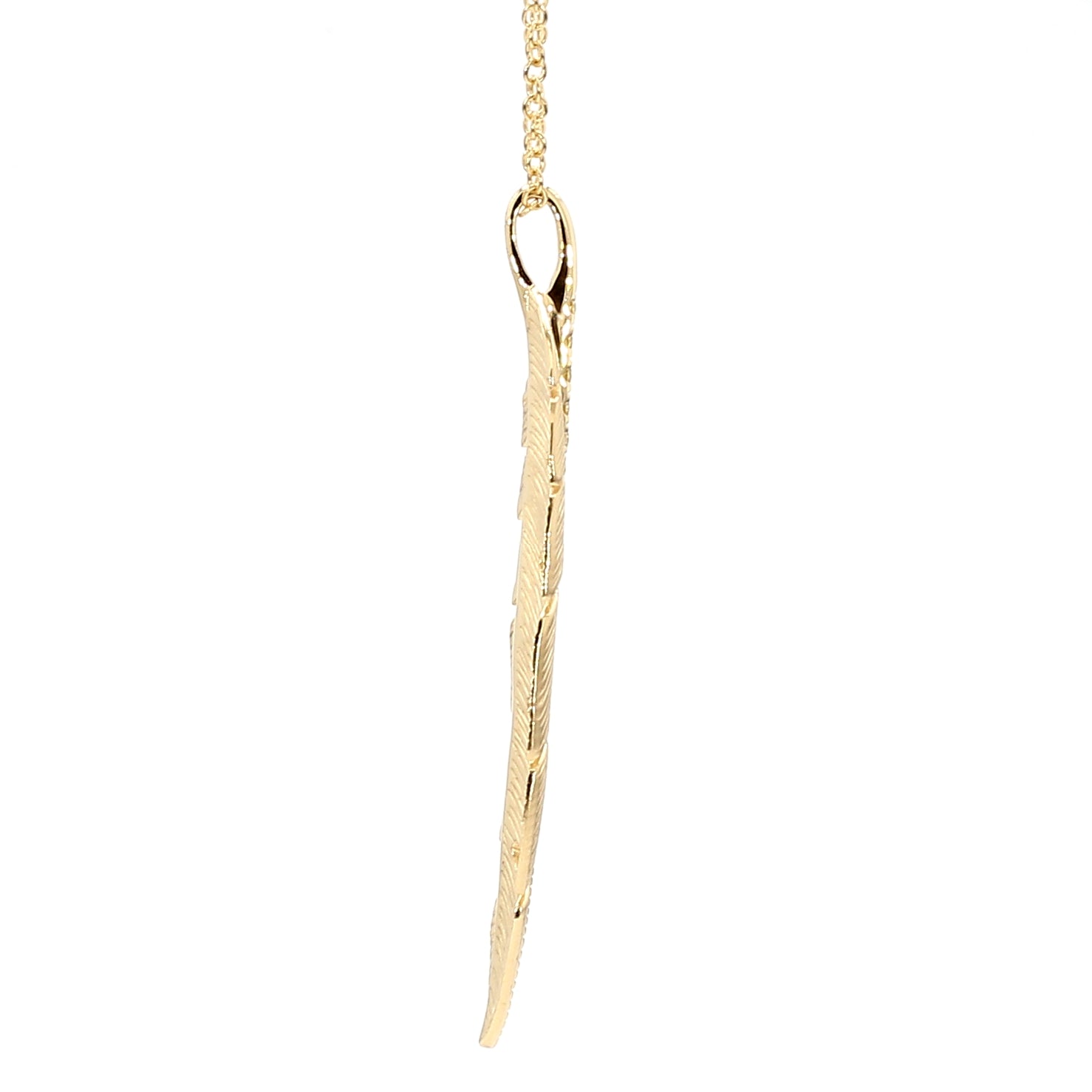 Natural Yellow Round Diamond 0.14 Carat TW Gold Necklace