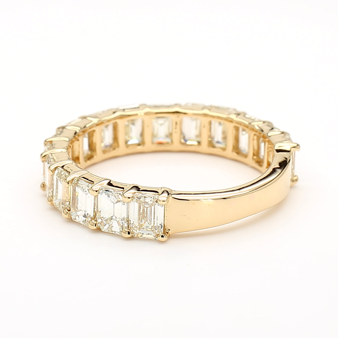 Natural White Emerald Diamond 3.23 Carat TW Gold Ring