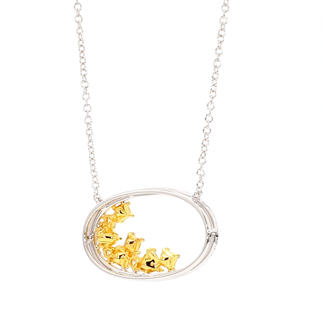 Natural Yellow Radiant Diamond 1.09 Carat TW Gold Necklace