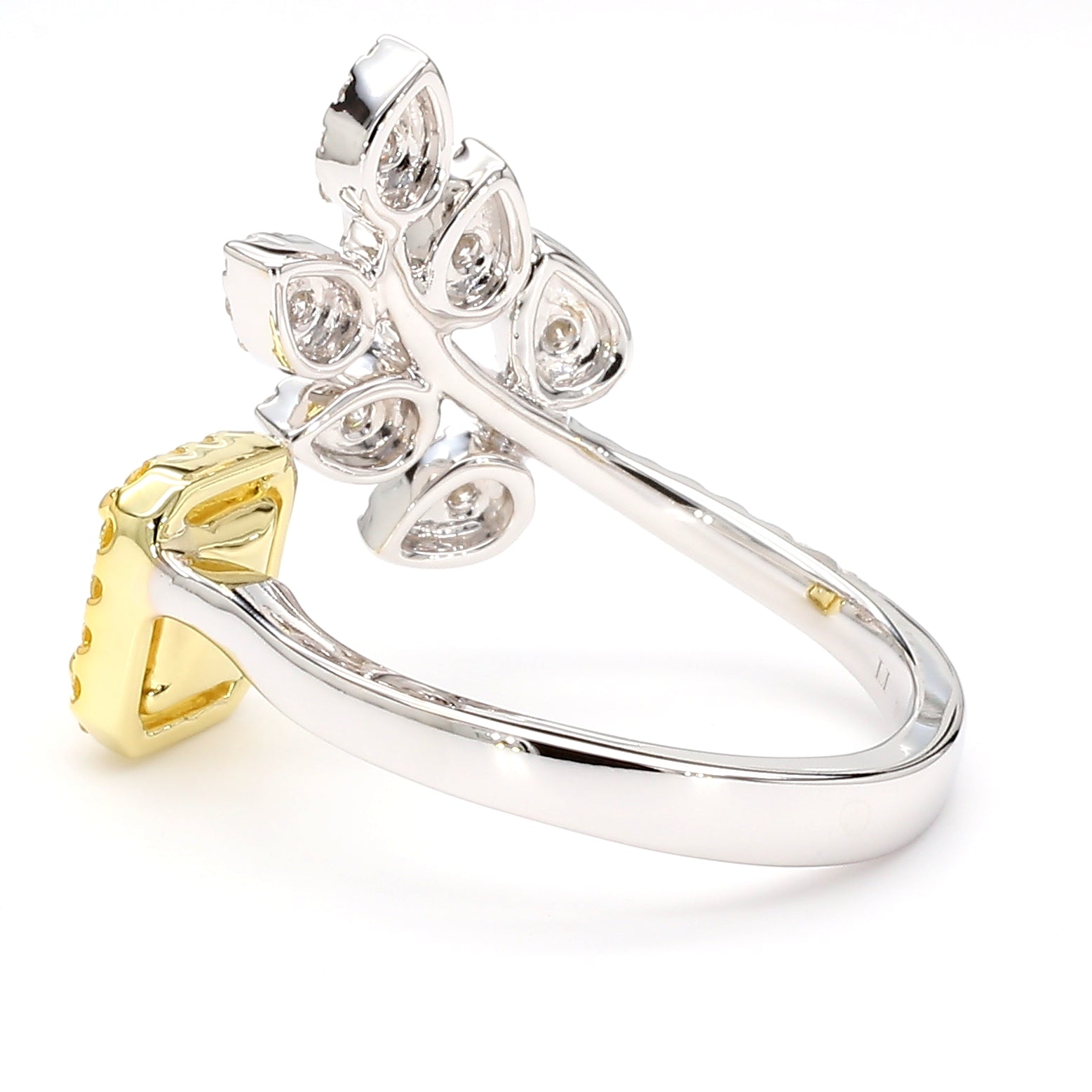 GIA Certified Natural Fancy Light Yellow Radiant Diamond 1.33 Carat TW Gold Ring