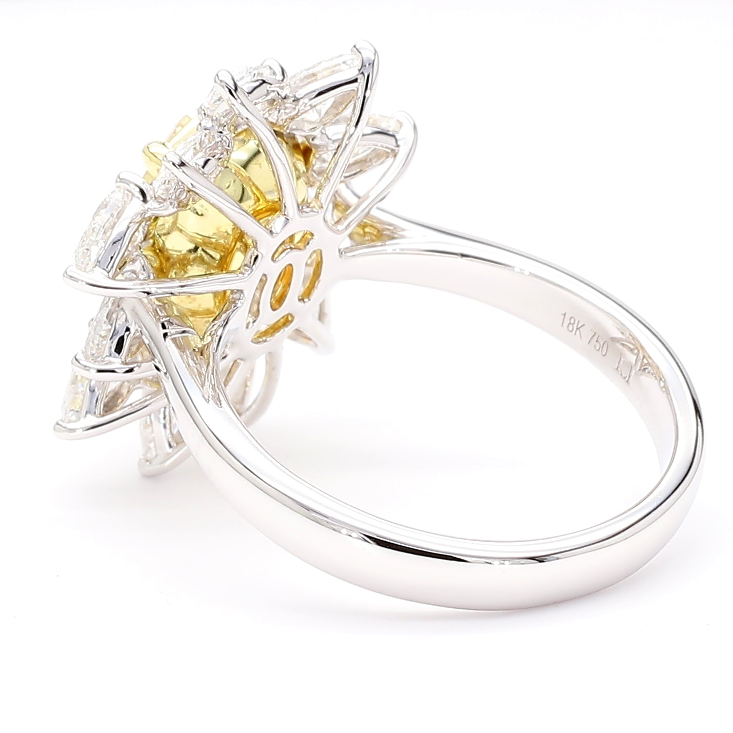 GIA Certified Natural Light Yellow Oval Diamond 4.72 Carat TW Gold Ring