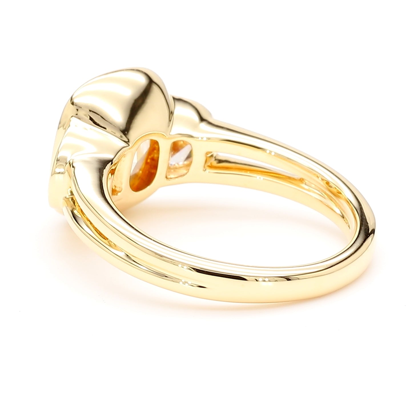 GIA Certified Natural Light Yellow Cushion Diamond 3.43 Carat TW Gold Ring