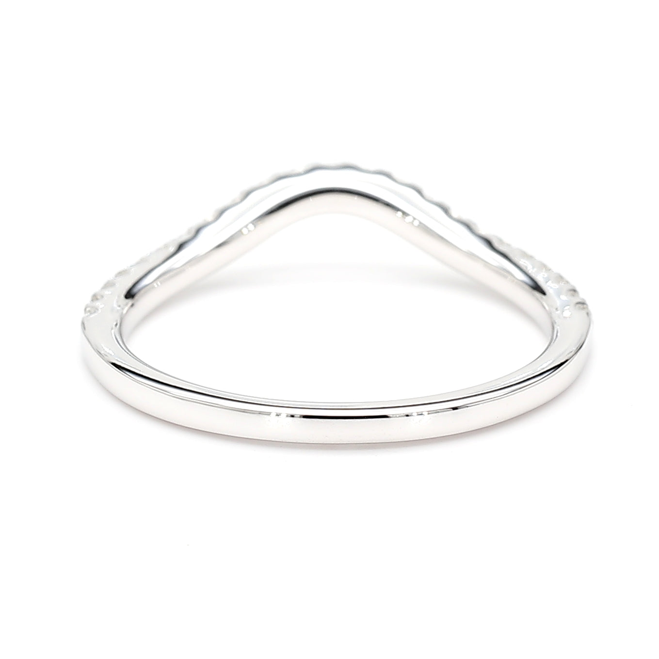 Natural Round White Diamond 0.19 Carat TW Gold Band