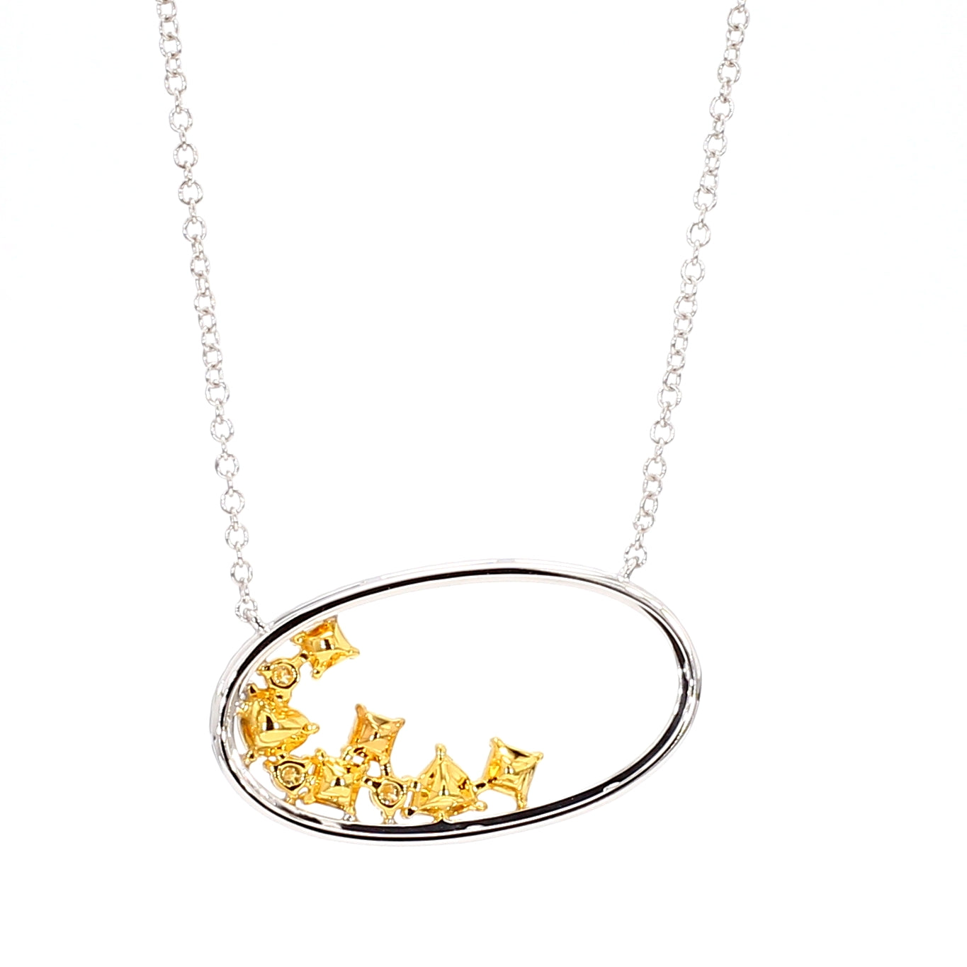 Natural Yellow Radiant Diamond 1.09 Carat TW Gold Necklace