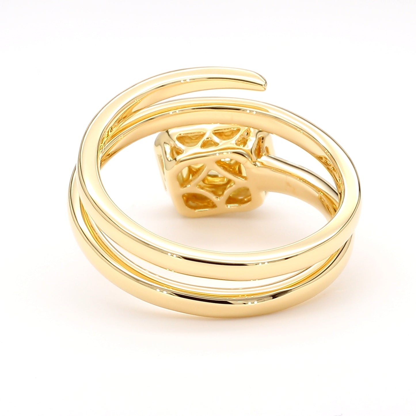 GIA Natural Fancy Brownish Greenish Yellow Radiant Diamond 0.85 Carat Gold Ring