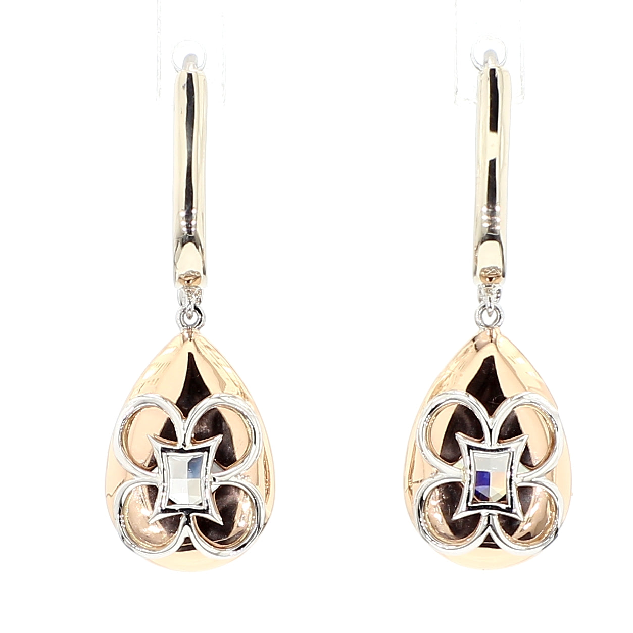 GIA Natural Fancy Dark Gray Pear Diamond 4.40 Carat TW Platinum Earrings