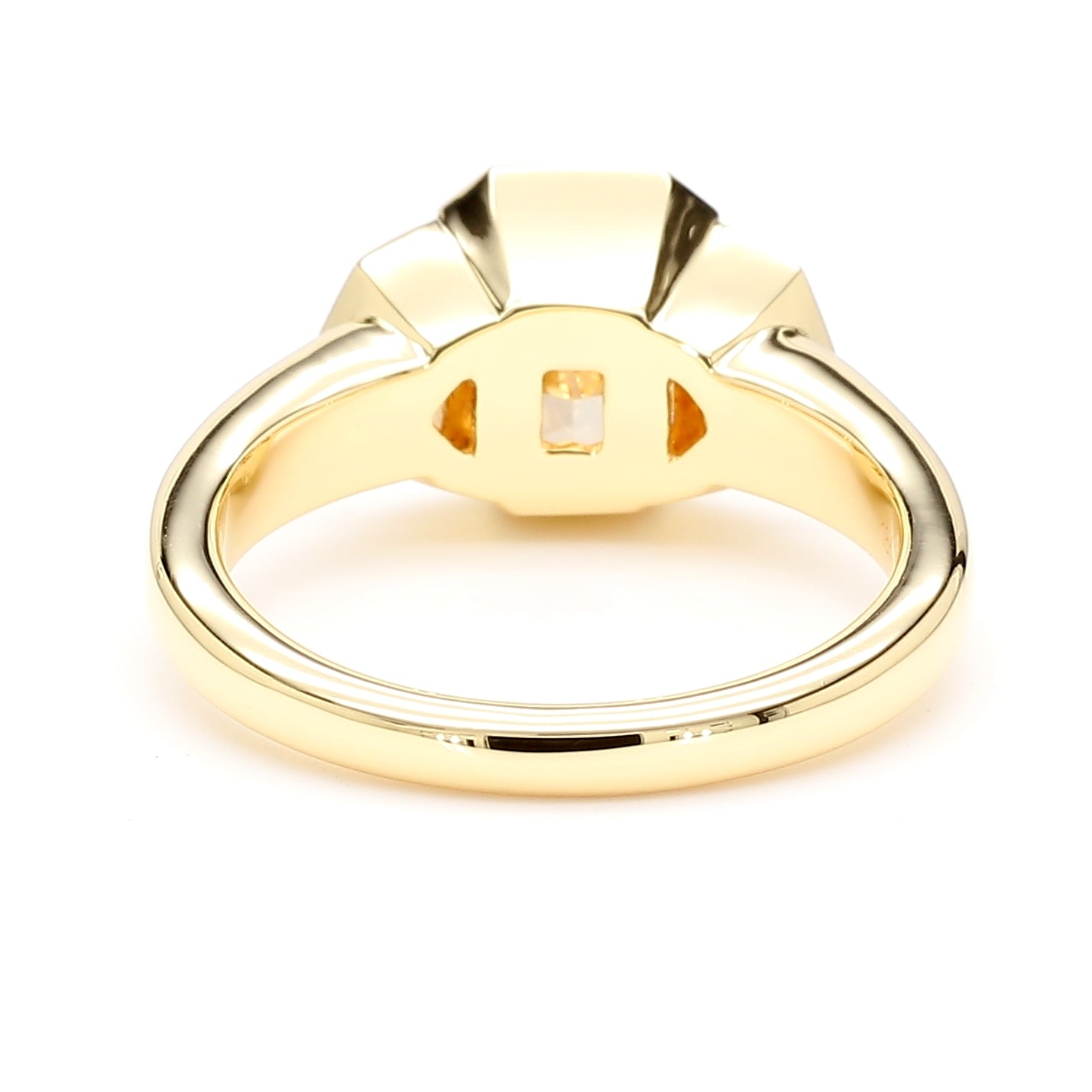 GIA Certified Natural Light Yellow Radiant Diamond 3.53 Carat TW Gold Ring
