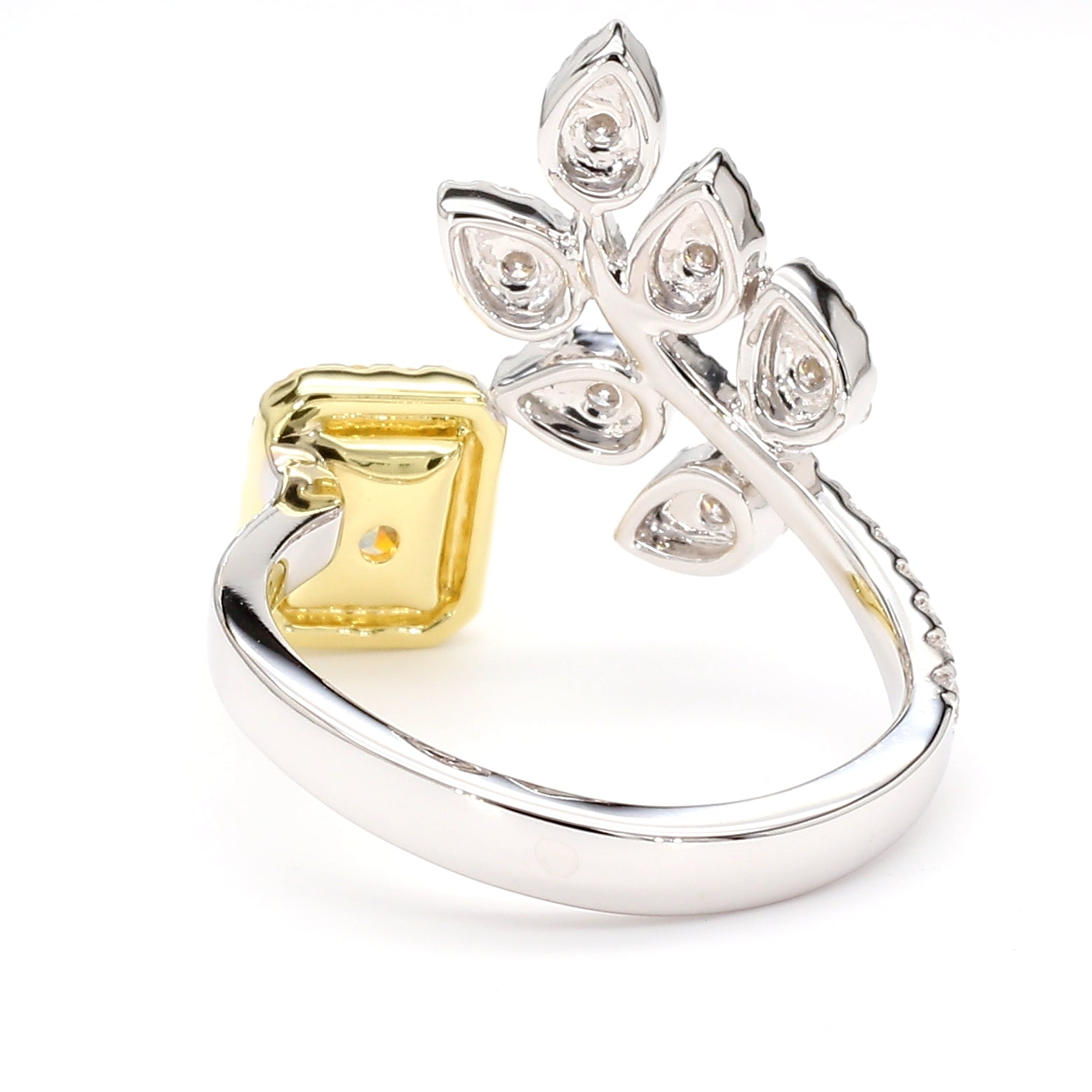 GIA Certified Natural Fancy Light Yellow Radiant Diamond 1.33 Carat TW Gold Ring