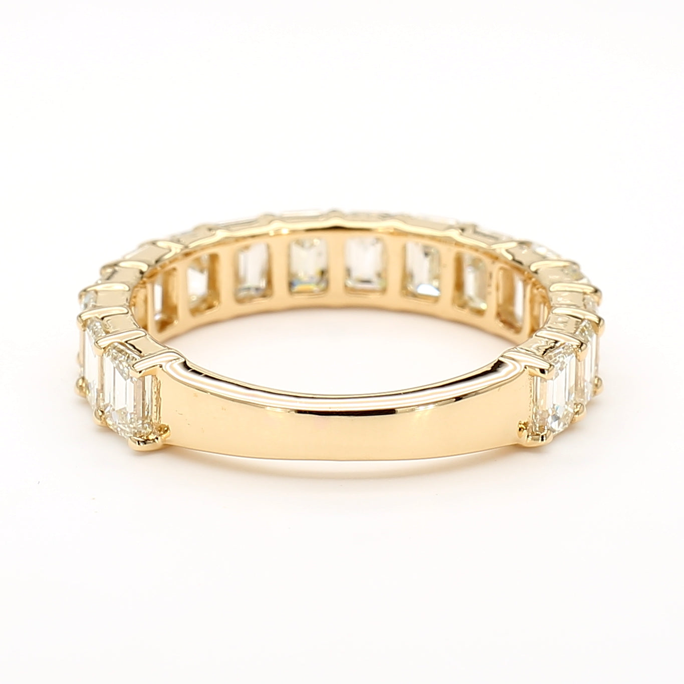 Natural White Emerald Diamond 3.23 Carat TW Gold Ring
