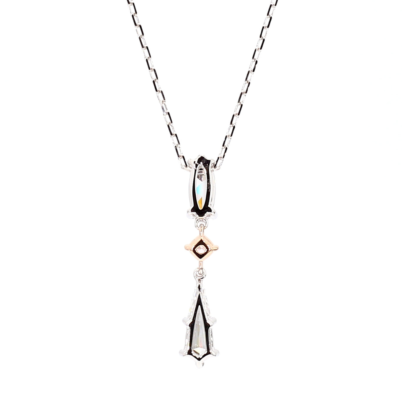 GIA Certified Natural Fancy Pink Cushion Diamond 1.05 Carat TW Gold Pendant