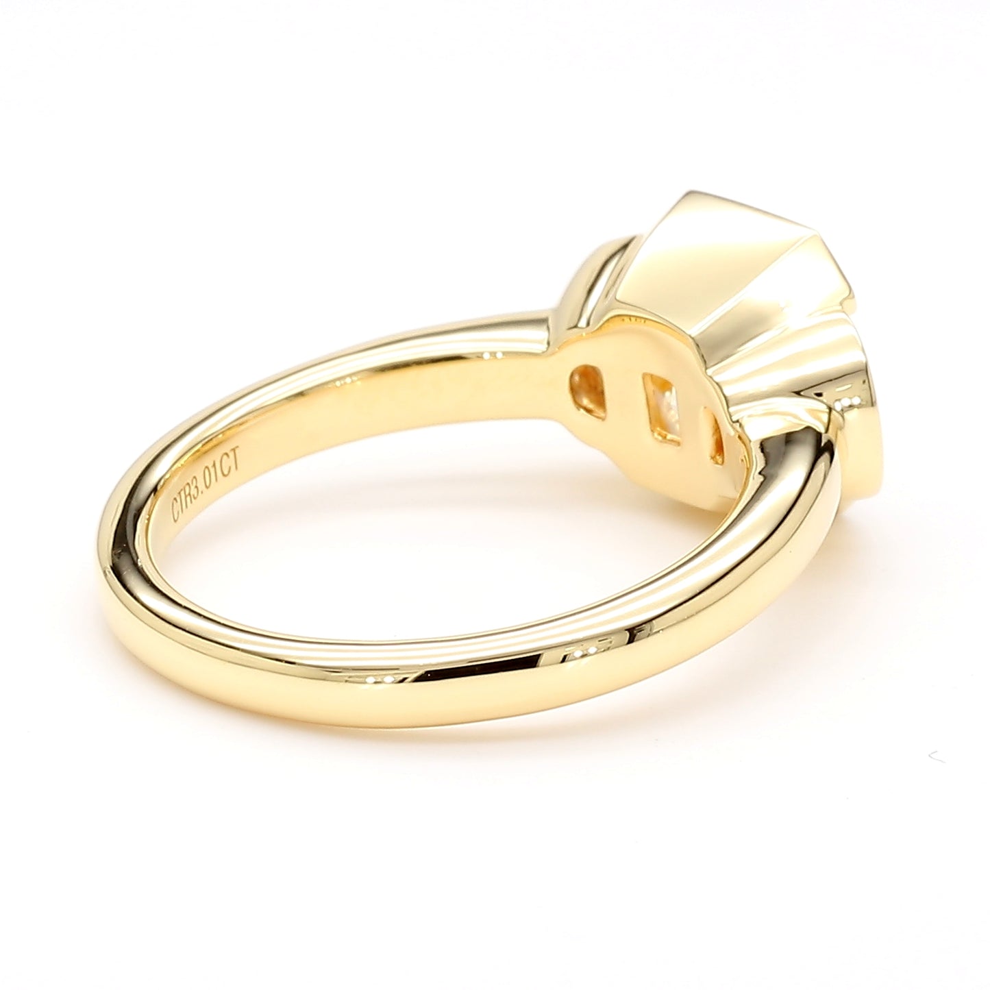 GIA Certified Natural Light Yellow Radiant Diamond 3.41 Carat TW Gold Ring