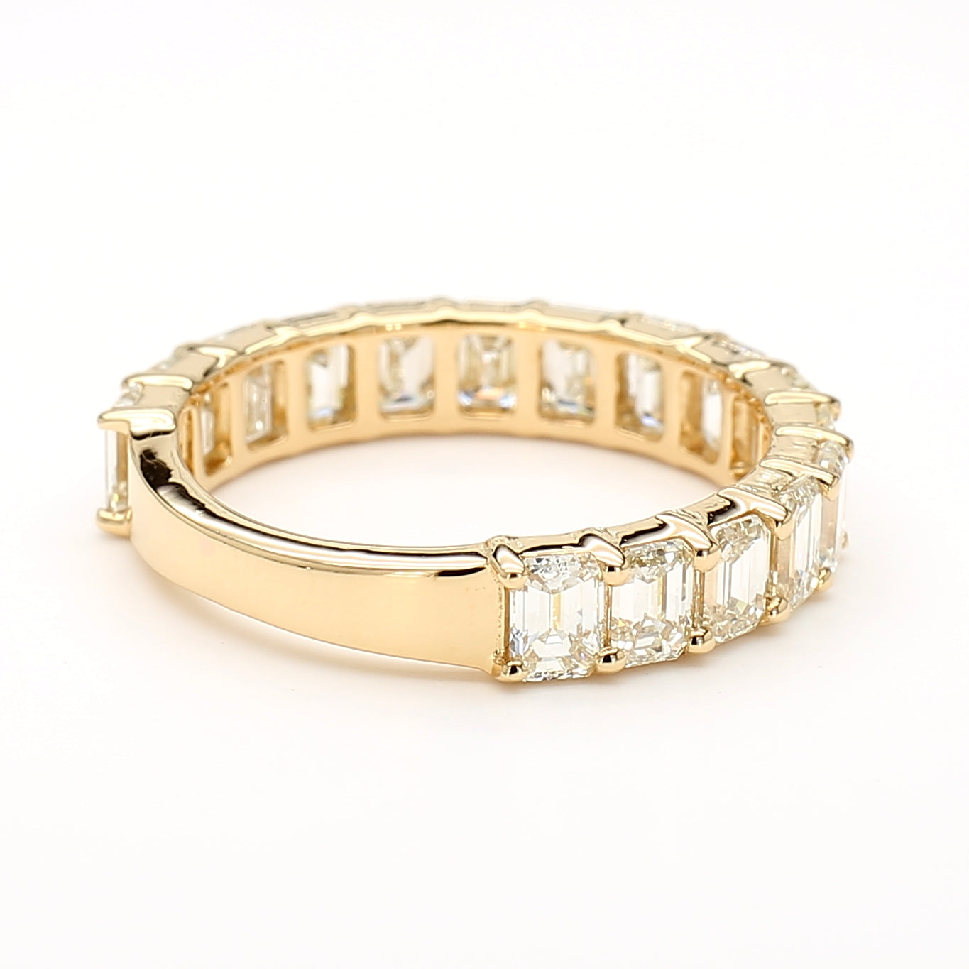 Natural White Emerald Diamond 3.23 Carat TW Gold Ring
