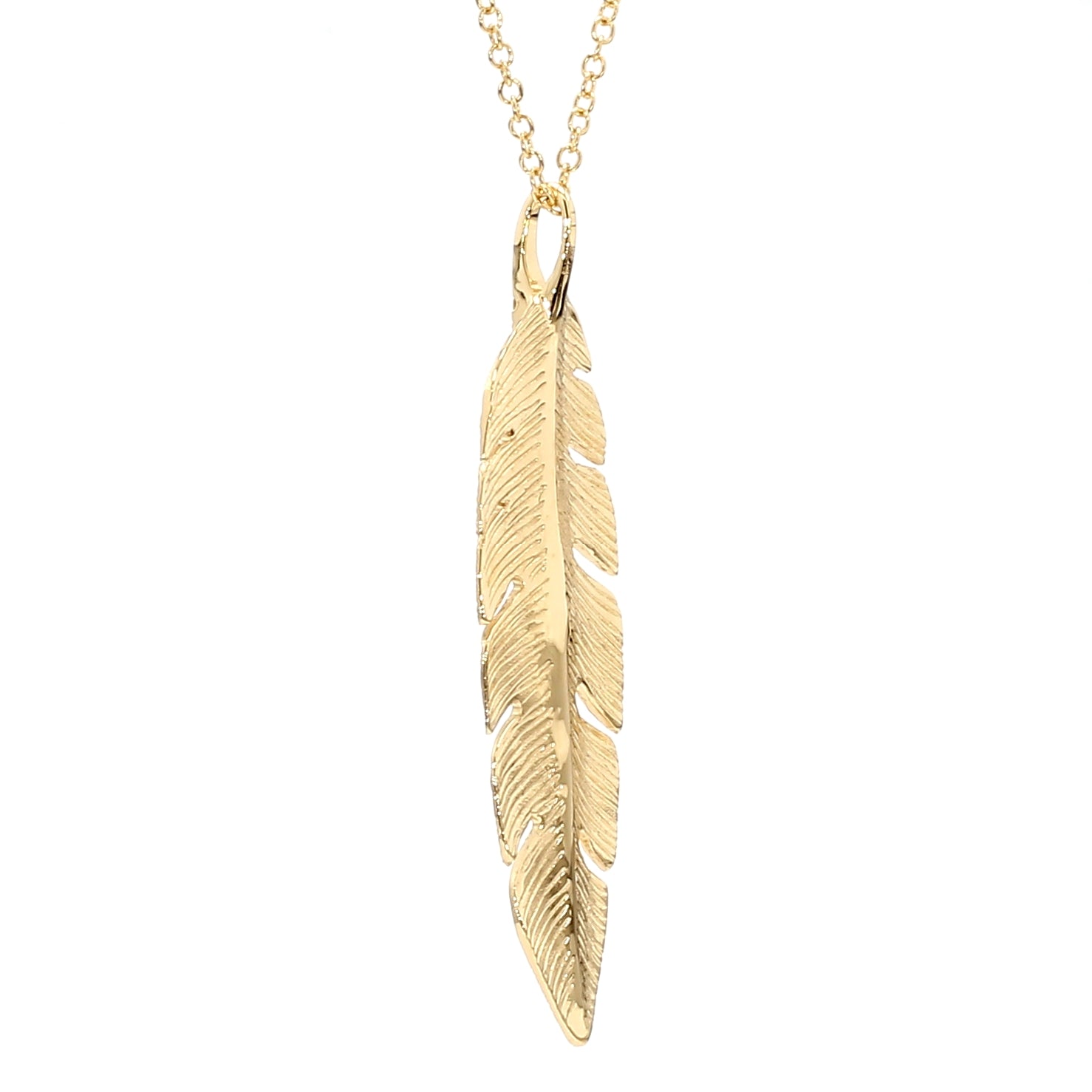 Natural Yellow Round Diamond 0.14 Carat TW Gold Necklace