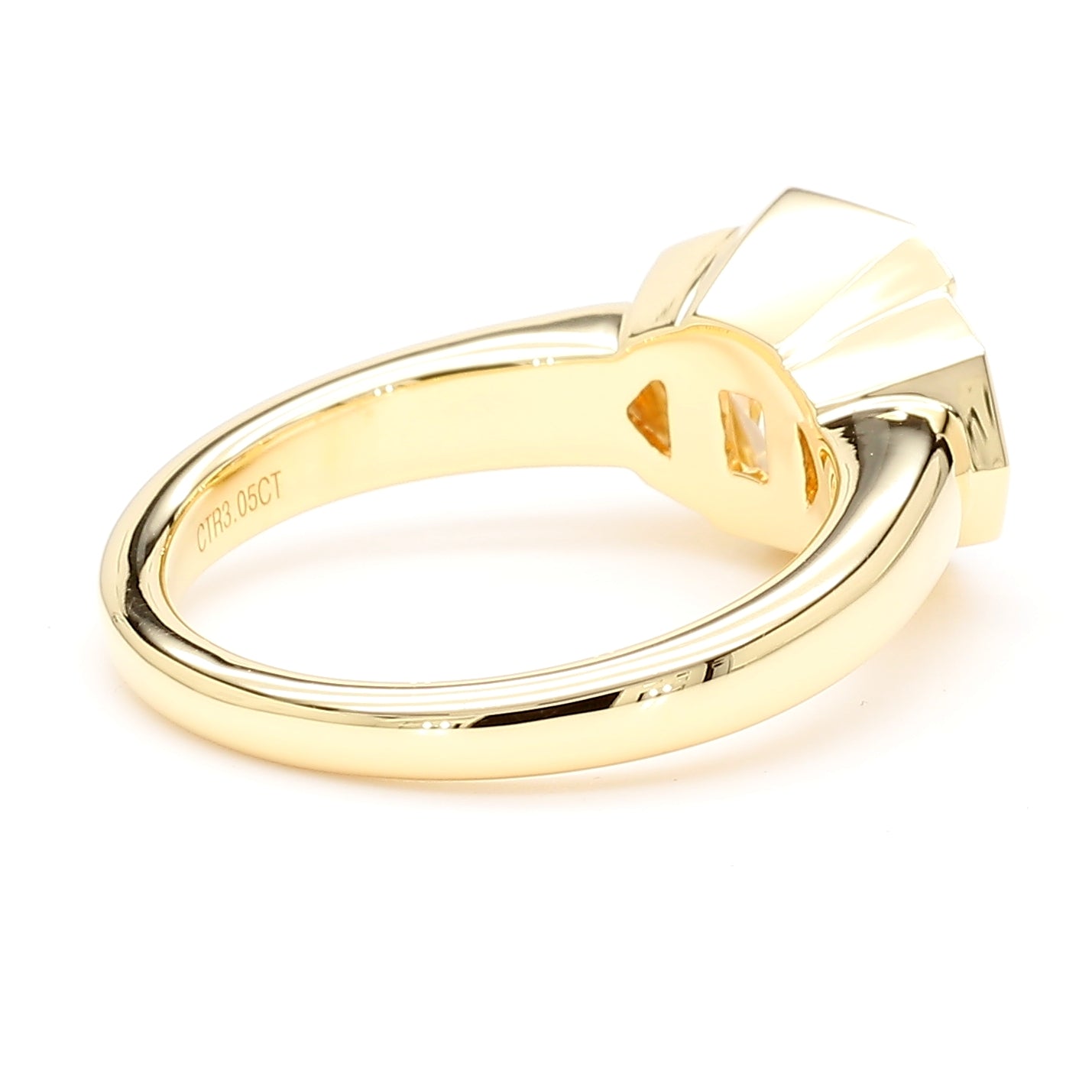 GIA Certified Natural Light Yellow Radiant Diamond 3.53 Carat TW Gold Ring