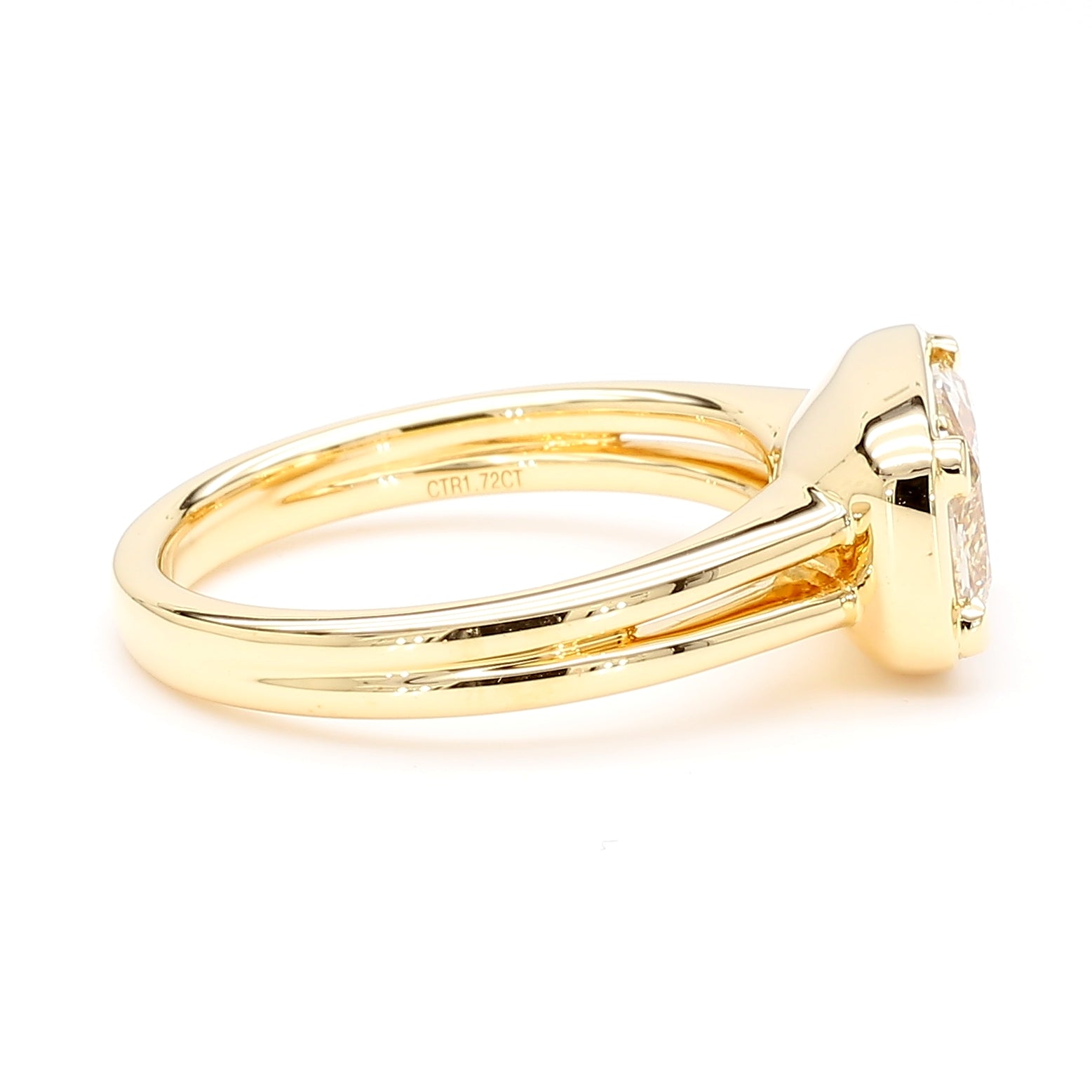 GIA Natural Fancy Light Brown-Yellow Cushion Diamond 1.72 Carat TW Gold Ring