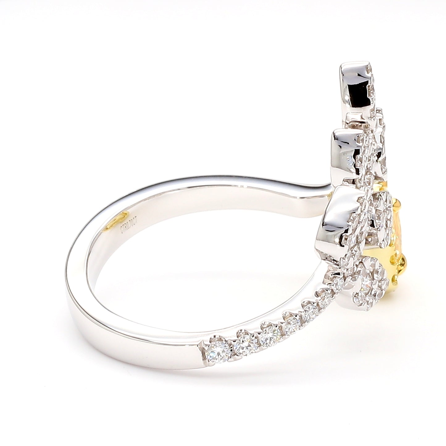 GIA Certified Natural Fancy Light Yellow Radiant Diamond 1.33 Carat TW Gold Ring
