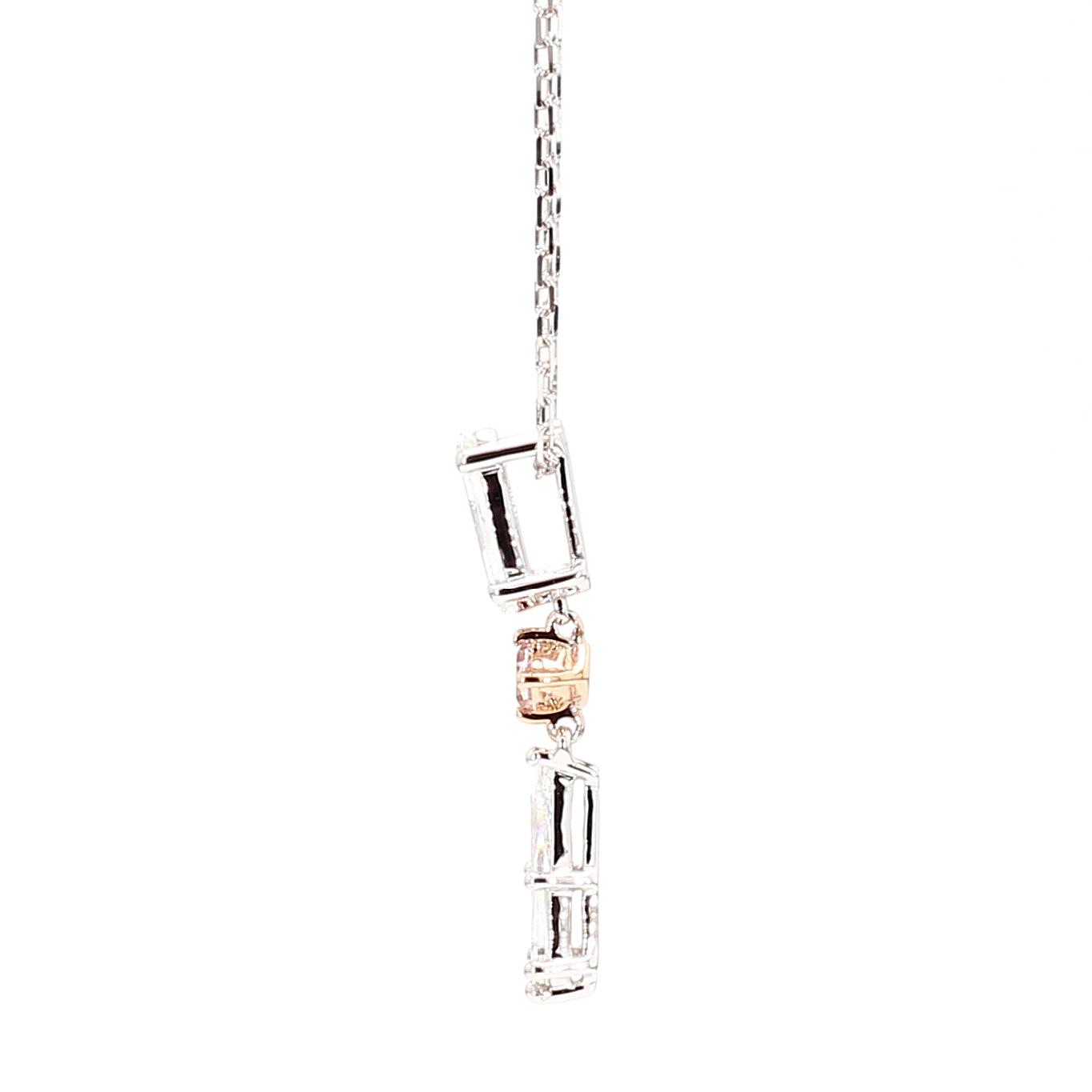 GIA Certified Natural Fancy Pink Cushion Diamond 1.05 Carat TW Gold Pendant