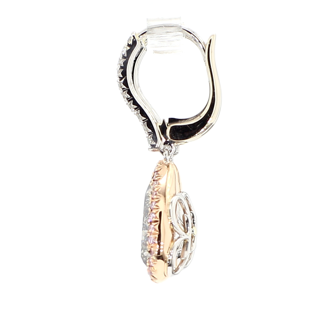 GIA Natural Fancy Dark Gray Pear Diamond 4.40 Carat TW Platinum Earrings