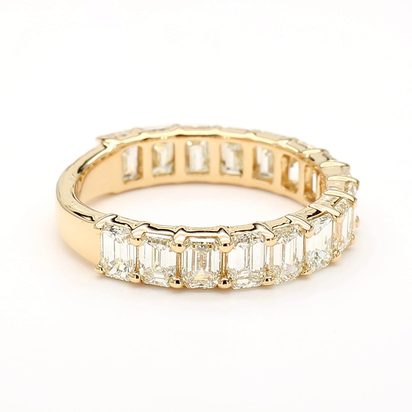 Natural White Emerald Diamond 3.23 Carat TW Gold Ring