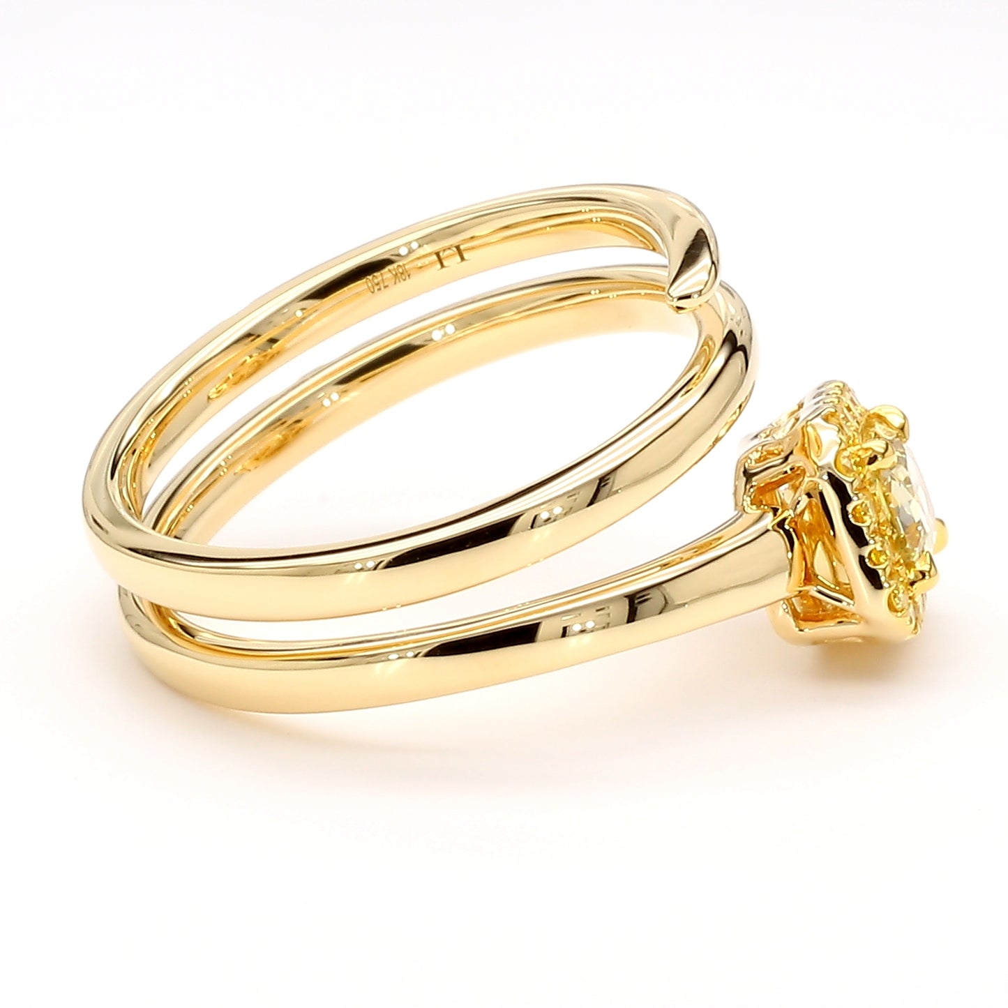 GIA Natural Fancy Brownish Greenish Yellow Radiant Diamond 0.85 Carat Gold Ring
