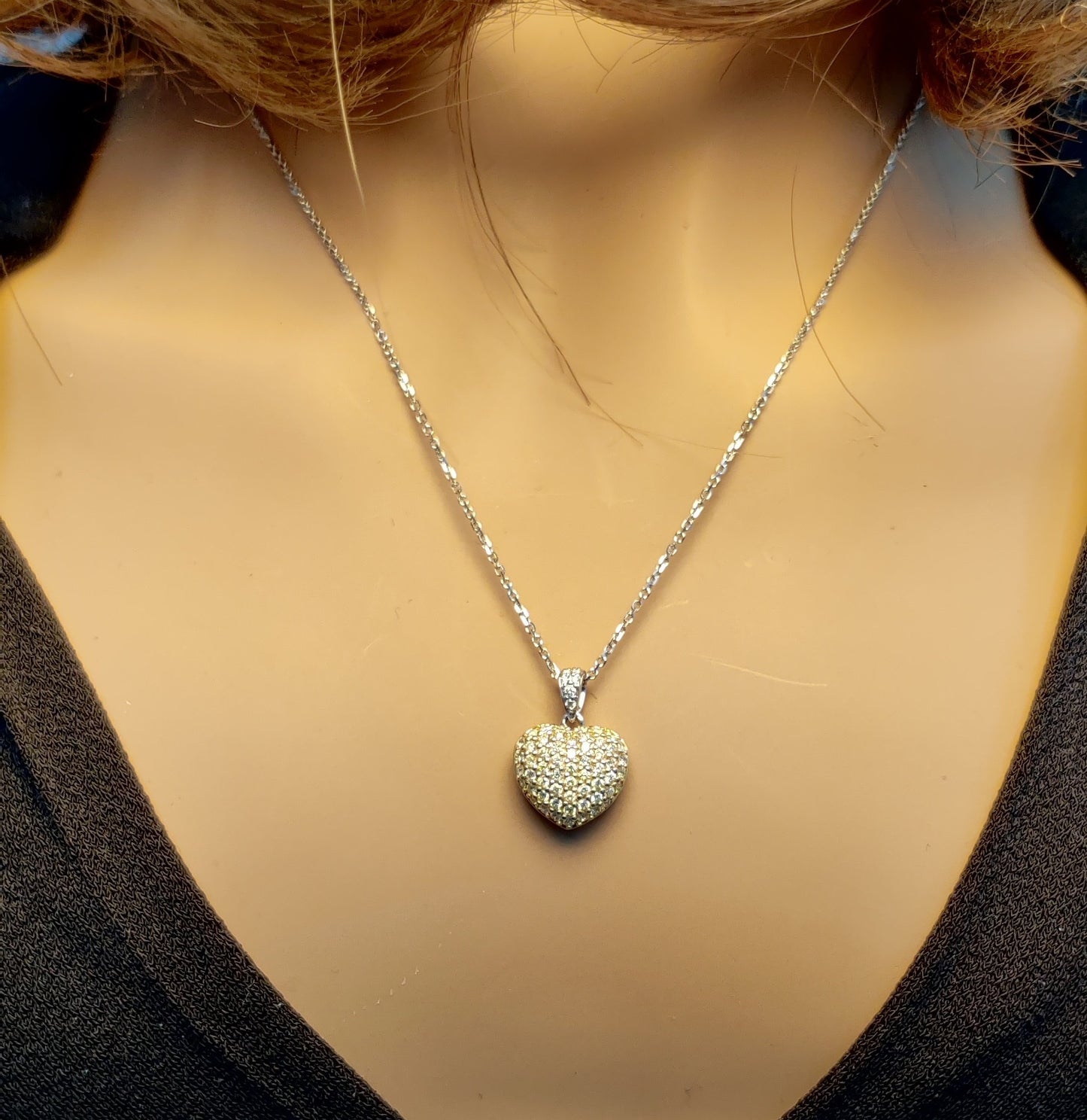 Natural Yellow Round Diamond 0.51 Carat TW Gold Pendant