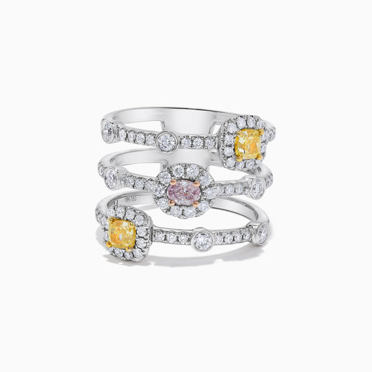 GIA Certified Natural Pink Oval Diamond 1.34 Carat TW Gold Cocktail Ring