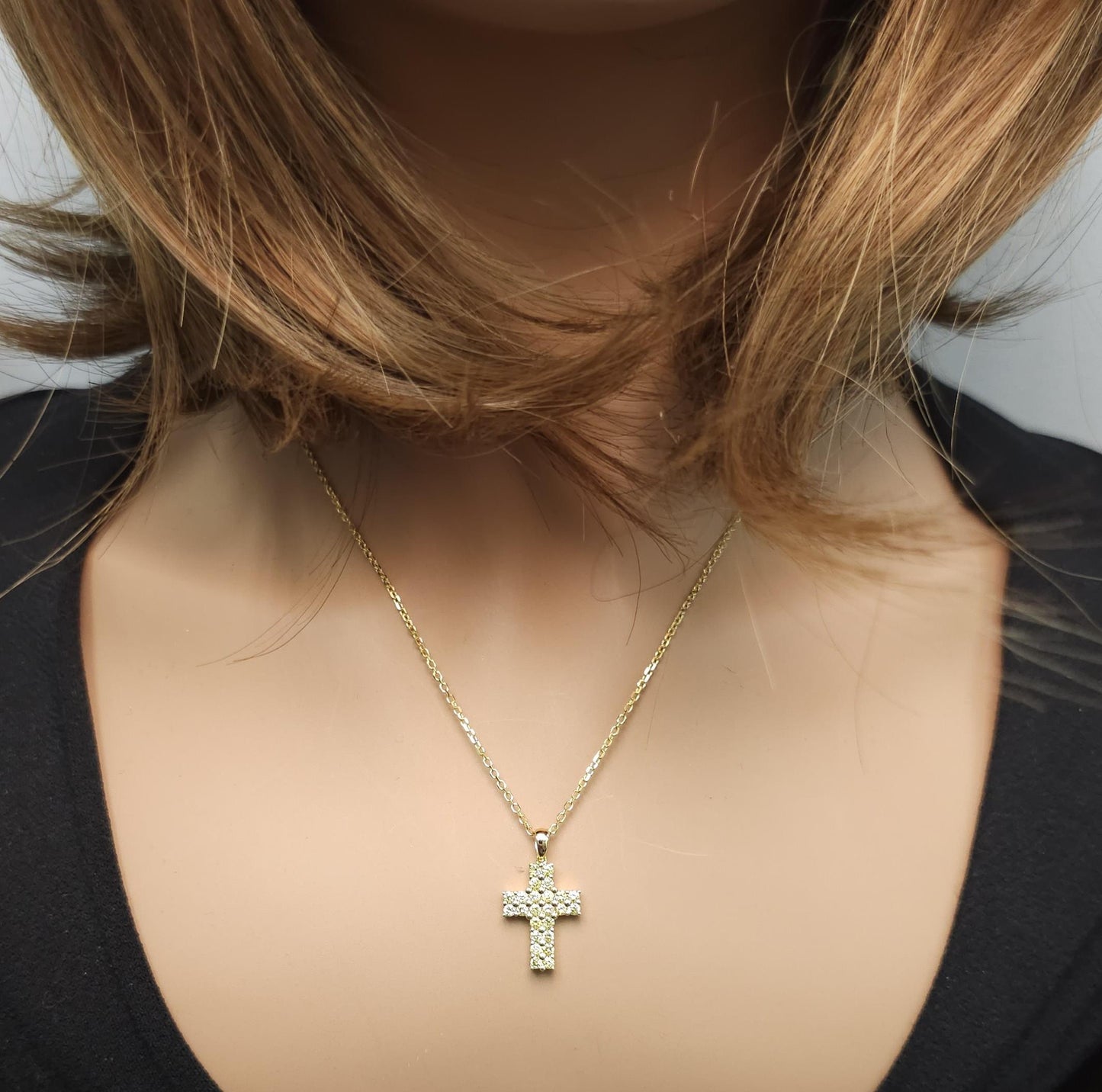 Natural Yellow Round Diamond .62 Carat TW Gold Drop Pendant