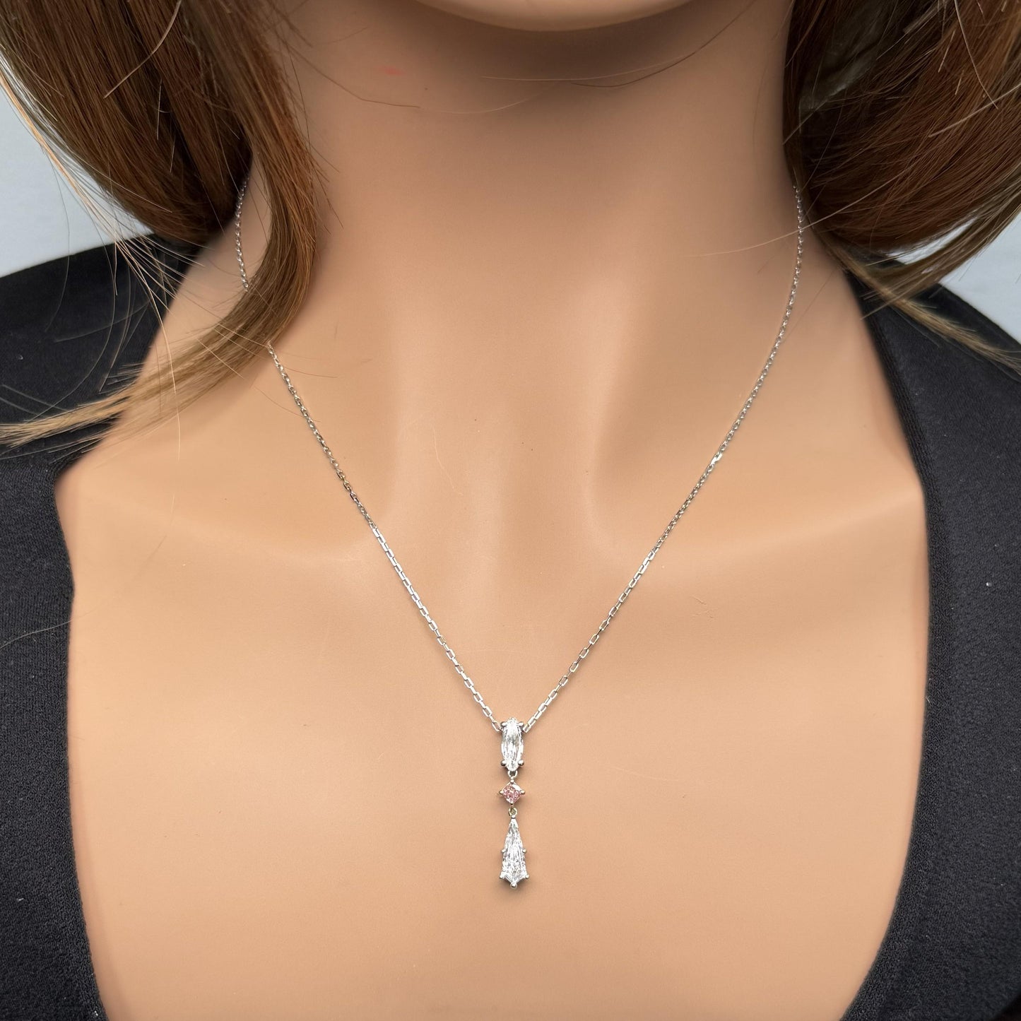 GIA Certified Natural Fancy Pink Cushion Diamond 1.05 Carat TW Gold Pendant