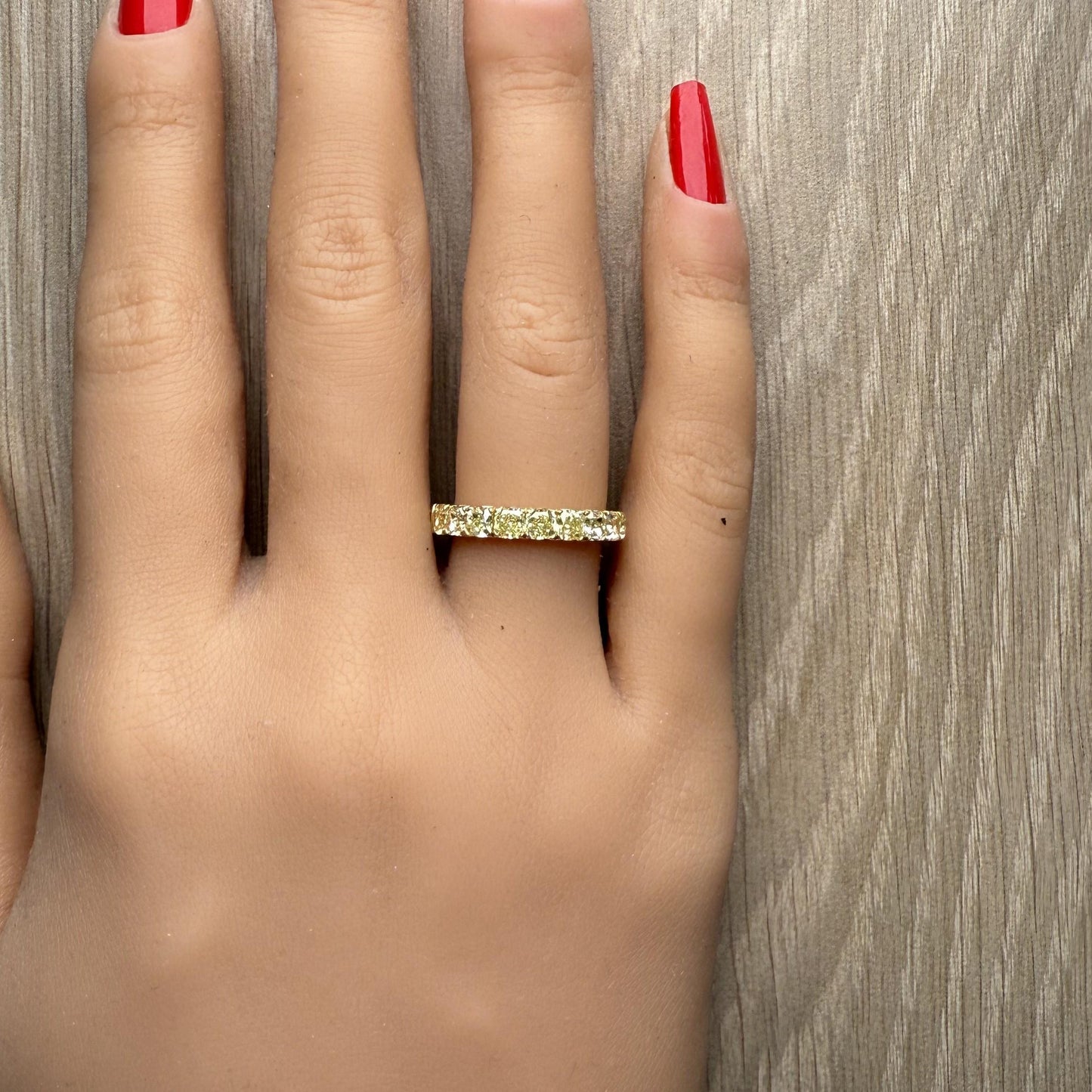 Natural Radiant Diamond 2.21 Carat TW Wedding Band