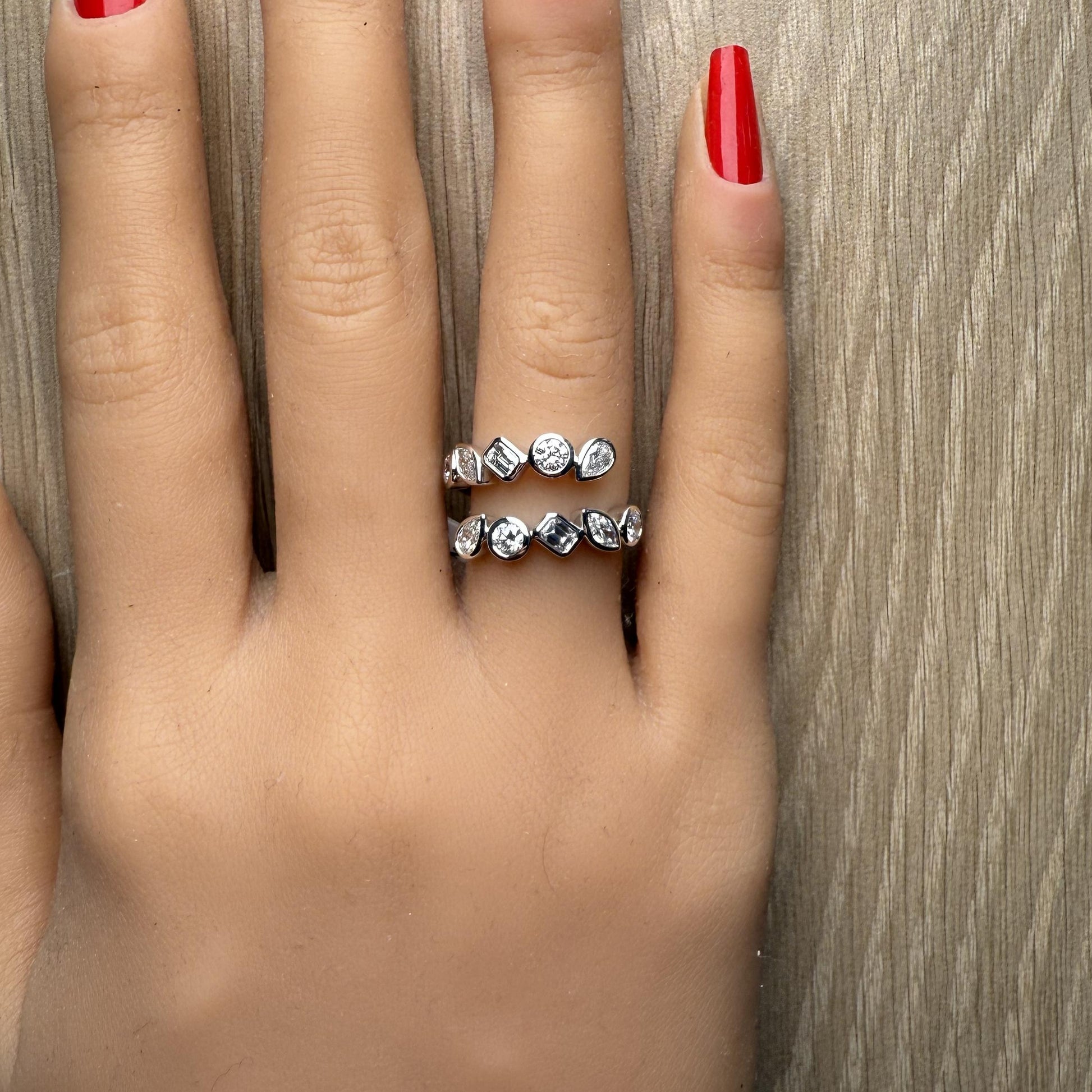 Natural White Diamond 1.51 Carat TW Gold Cocktail Ring