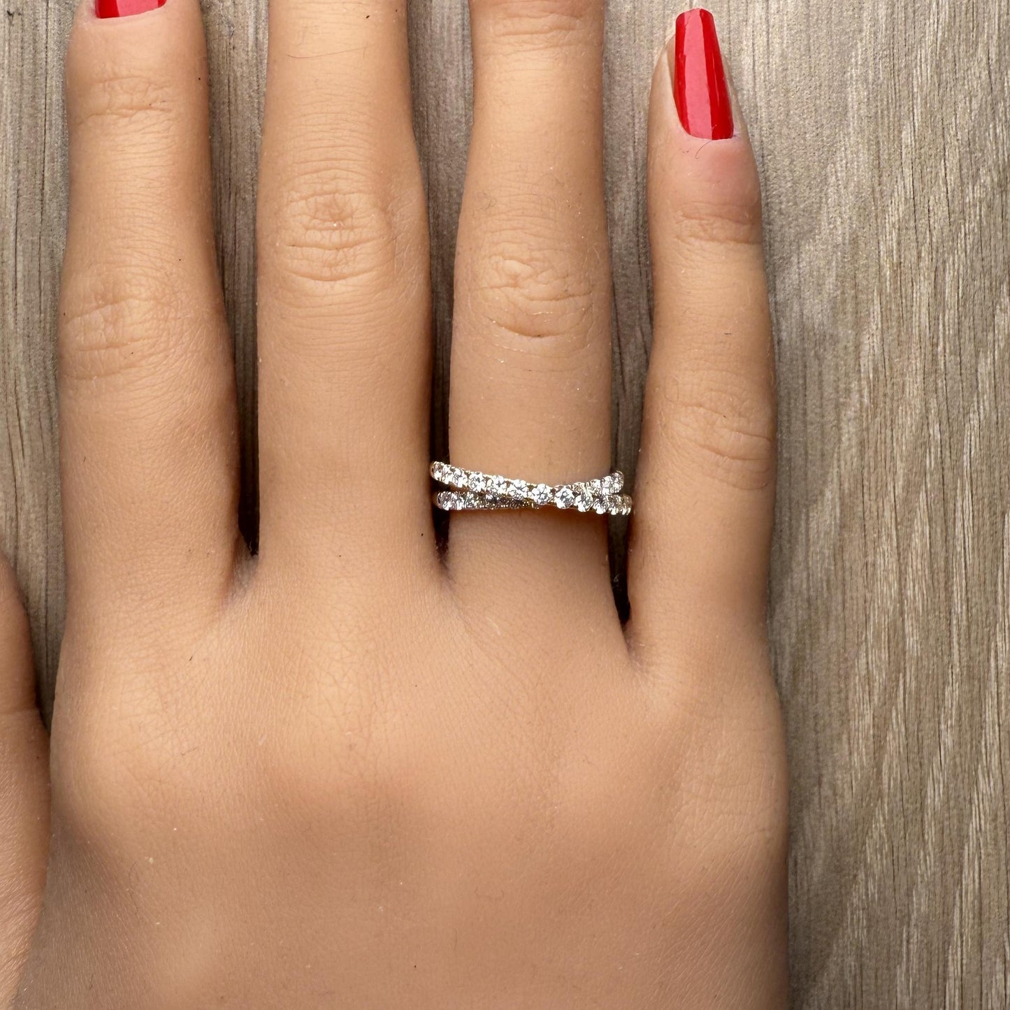 Natural White Round Diamond .71 Carat TW Gold Wedding Band