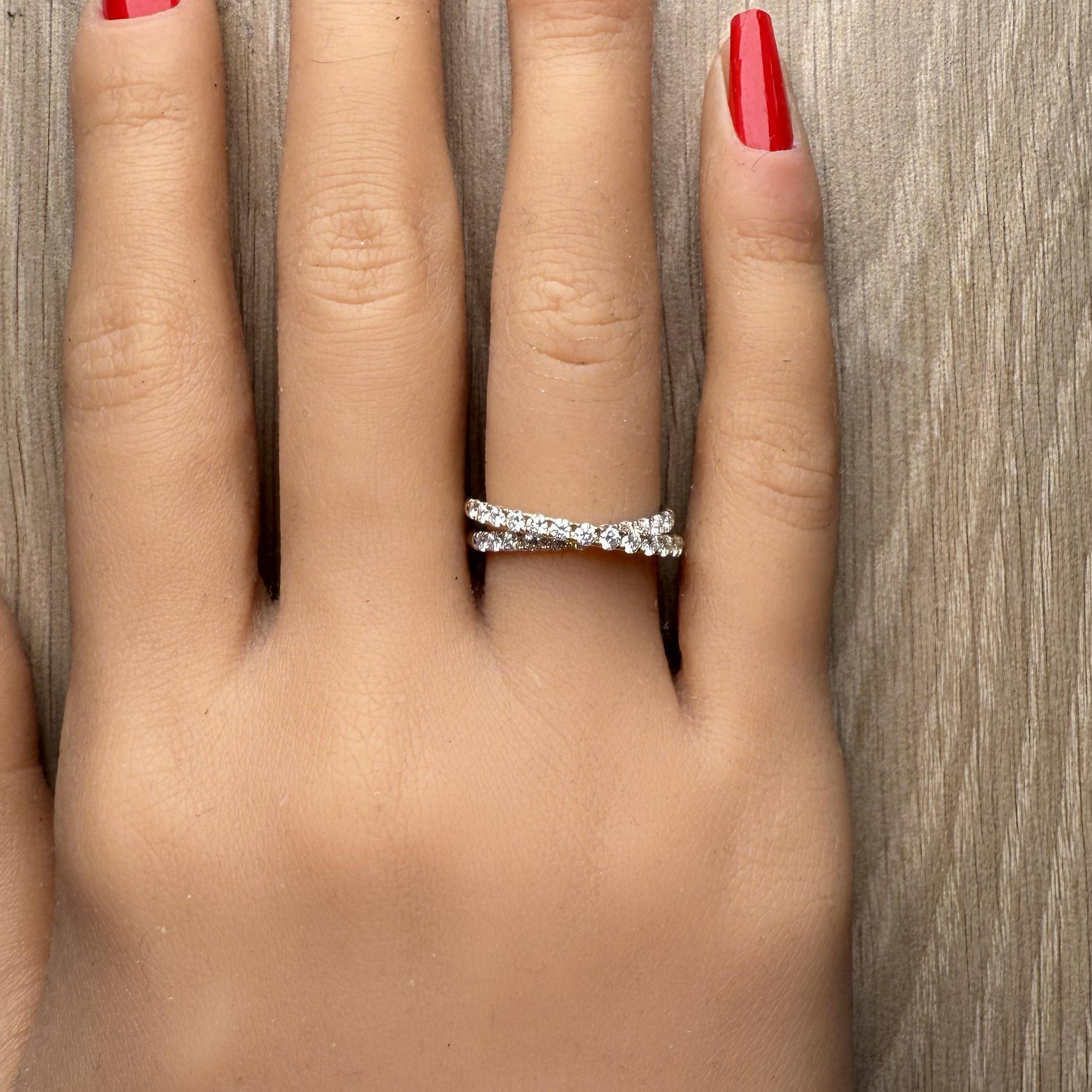 Natural White Round Diamond .71 Carat TW Gold Wedding Band