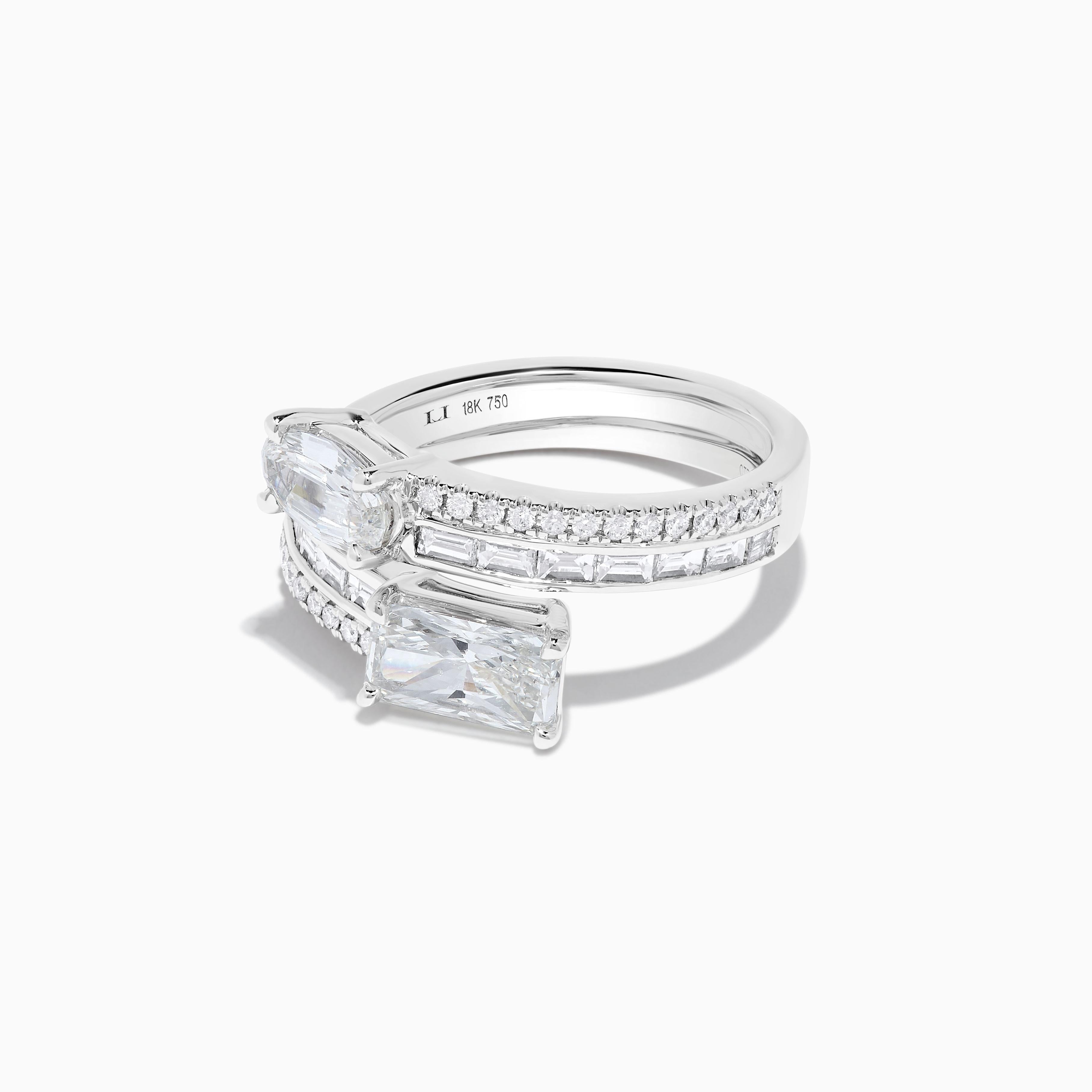 GIA Certified Natural White Mix Diamond 2.15 Carat TW White Gold Cocktail Ring