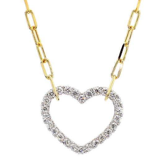Natural White Round Diamond .67 Carat TW Gold Drop Necklace