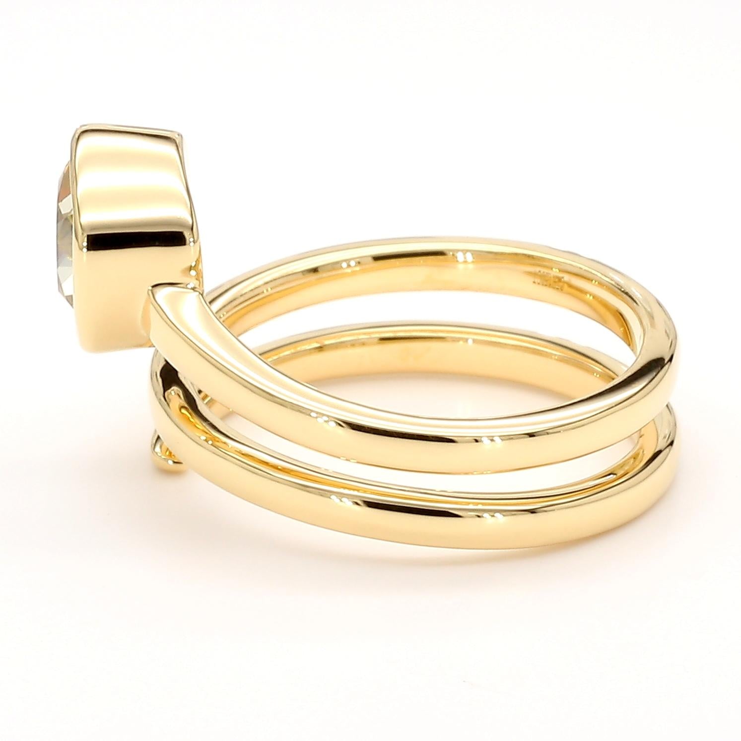 GIA Certified Fancy Light Yellow Cushion Diamond 1.50 Carat TW Cocktail Ring