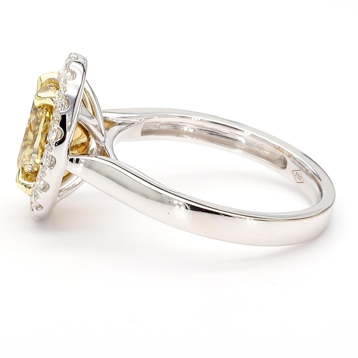 GIA Certified Fancy Brown-Yellow Diamond 1.87 Carat TW Gold Cocktail Ring