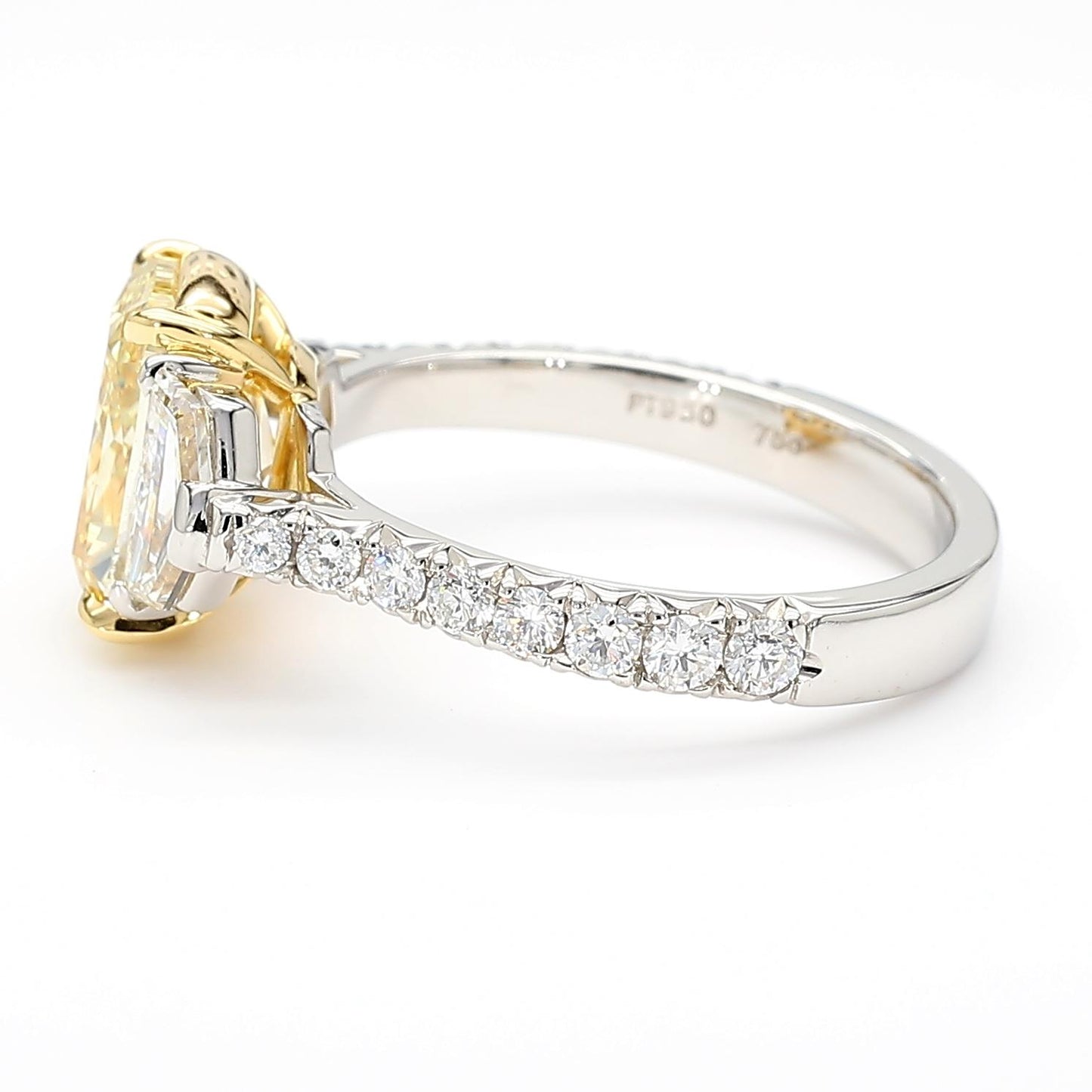 GIA Certified Fancy Brownish Yellow Cushion Diamond 3.99 Carat TW Cocktail Ring