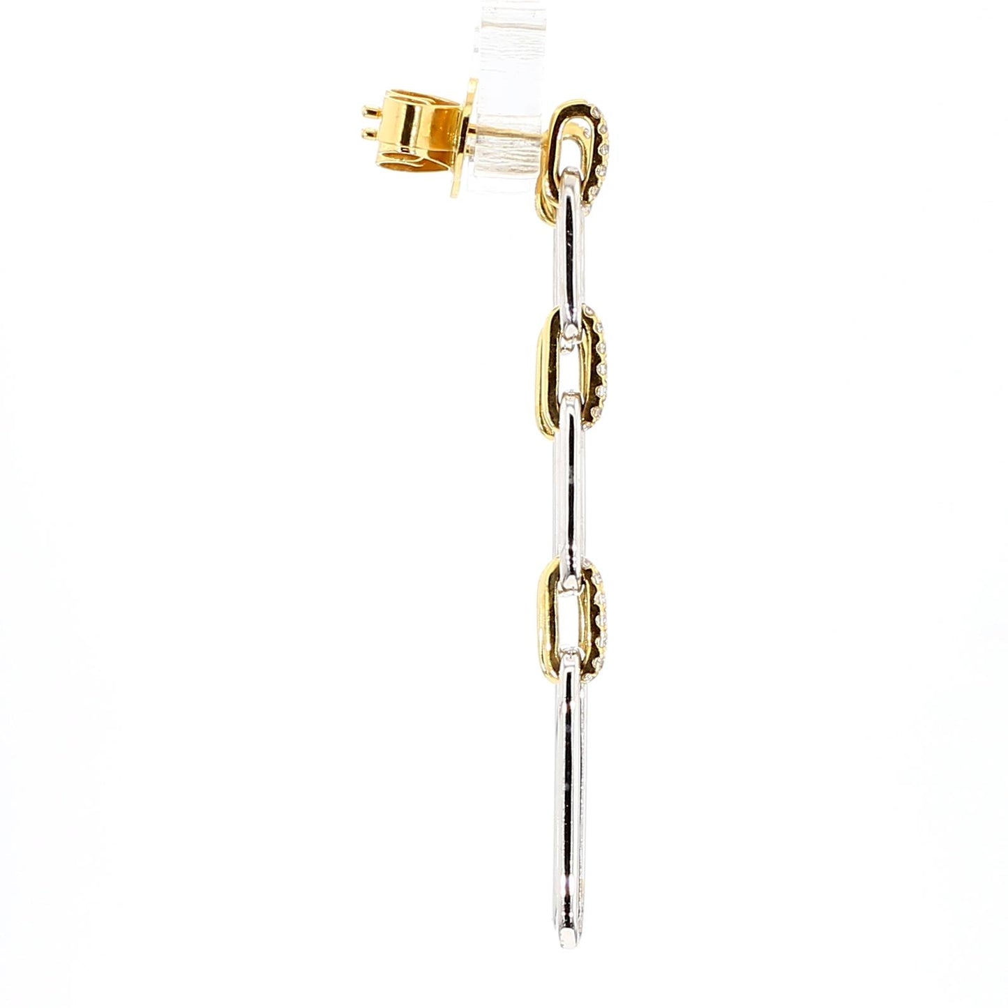 Natural White Round Diamond 0.21 Carat TW Gold Earrings