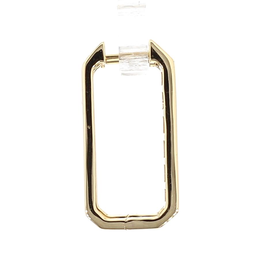 Natural White Baguette Diamond 1.09 Carat TW Gold Earrings
