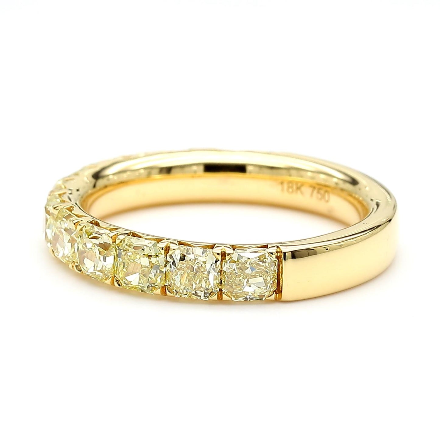 Natural Radiant Diamond 2.21 Carat TW Wedding Band