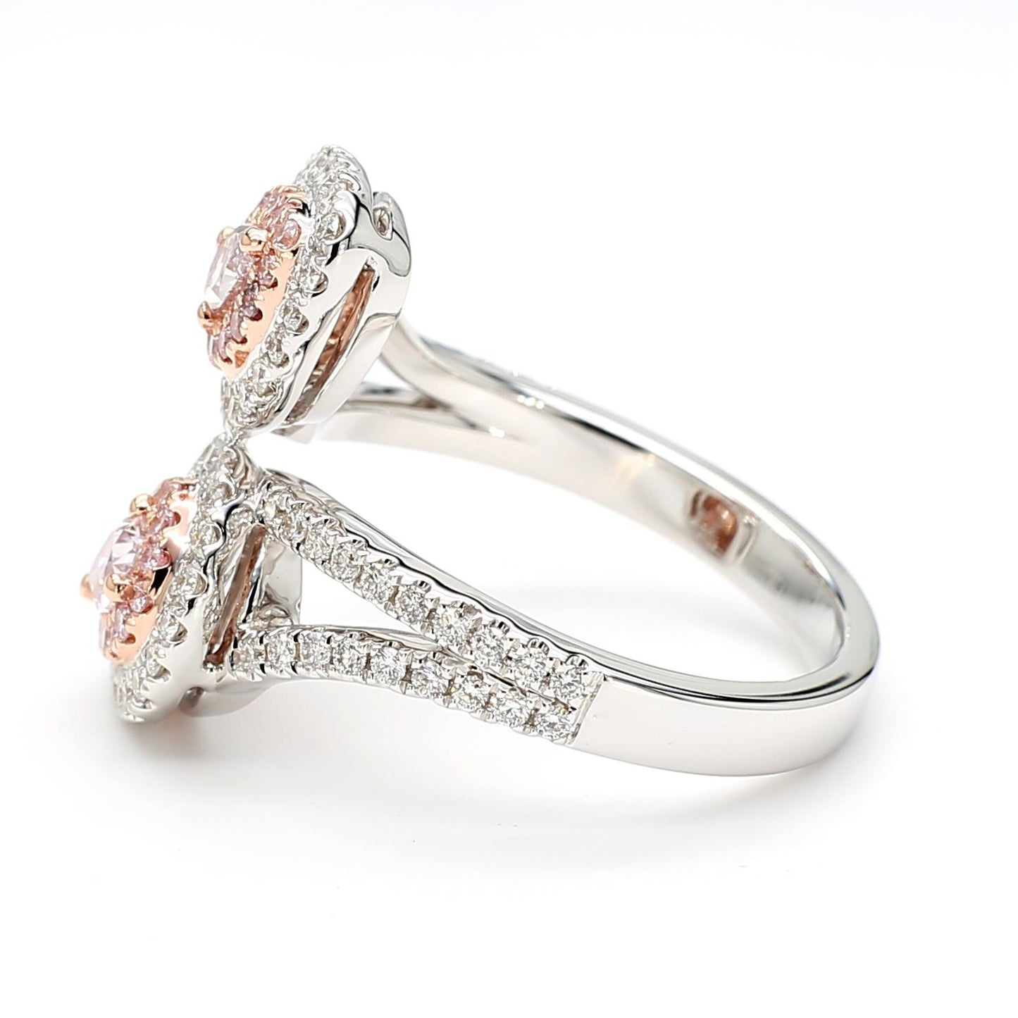 GIA Certified Natural Light Pink Pear Diamond 1.05 Carat TW Gold Ring
